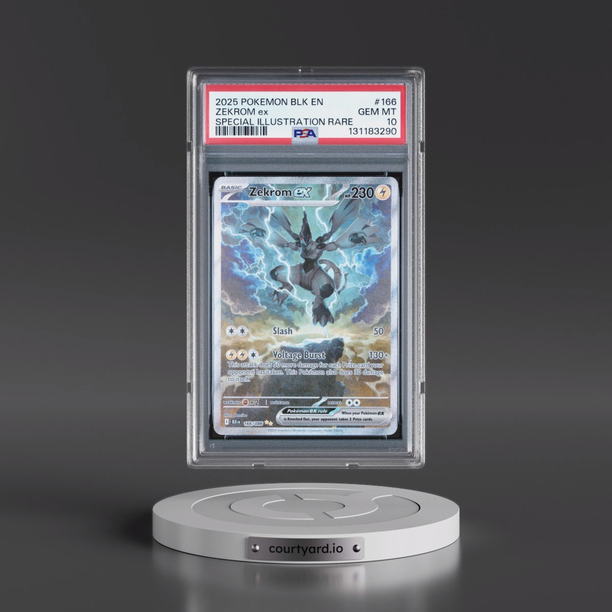 2025 Pokémon Blk EN-Black Bolt #166 Zekrom EX - Holo Special Illustration Rare (PSA 10 GEM MINT)