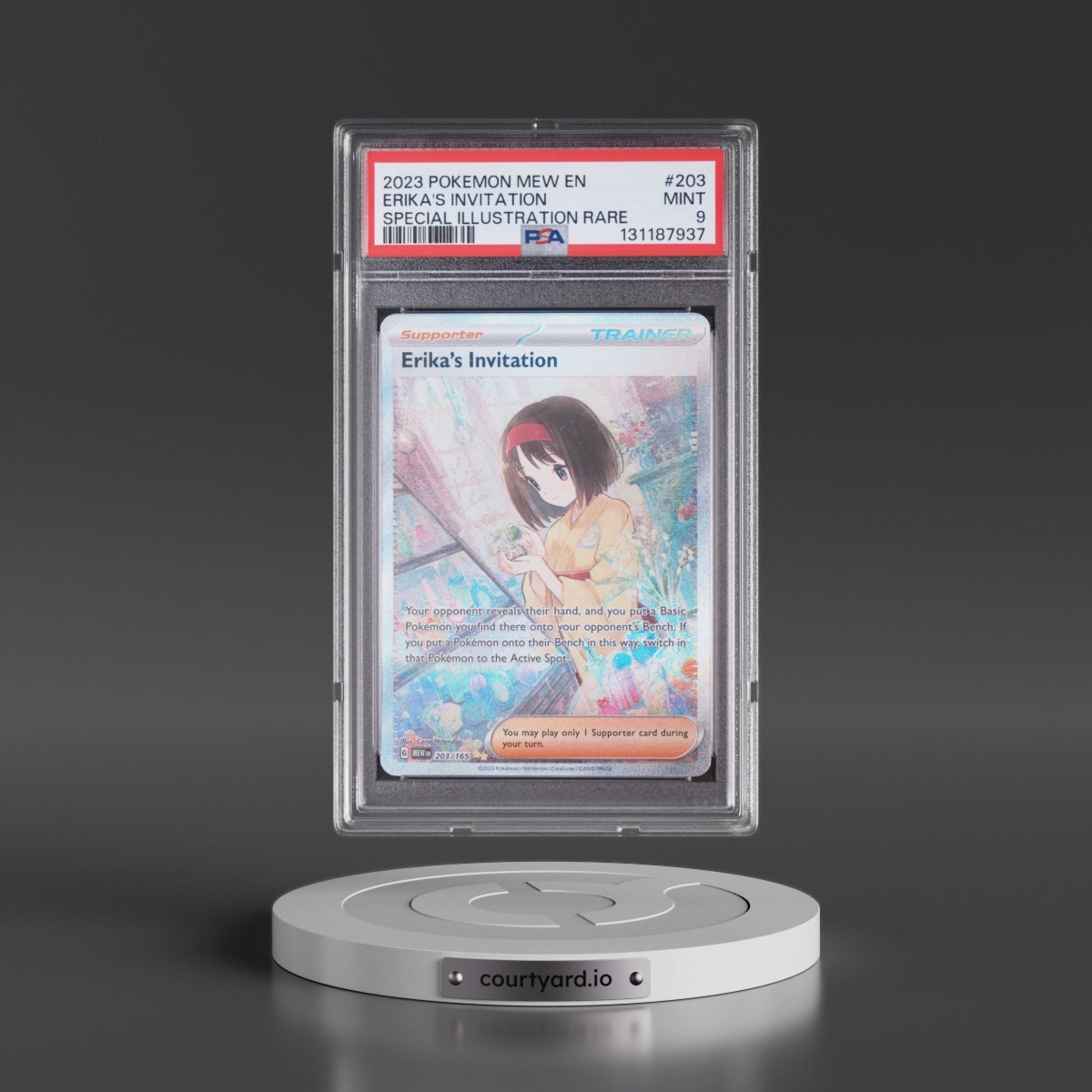 2023 Pokémon Mew EN-151 #203 Erika's Invitation - Special Illustration Rare (PSA 9 MINT)