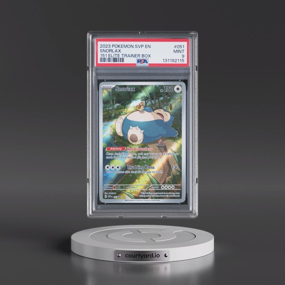 2023 Pokémon Svp EN-SV Black Star Promo #051 Snorlax - 151 Elite Trainer Box (PSA 9 MINT)