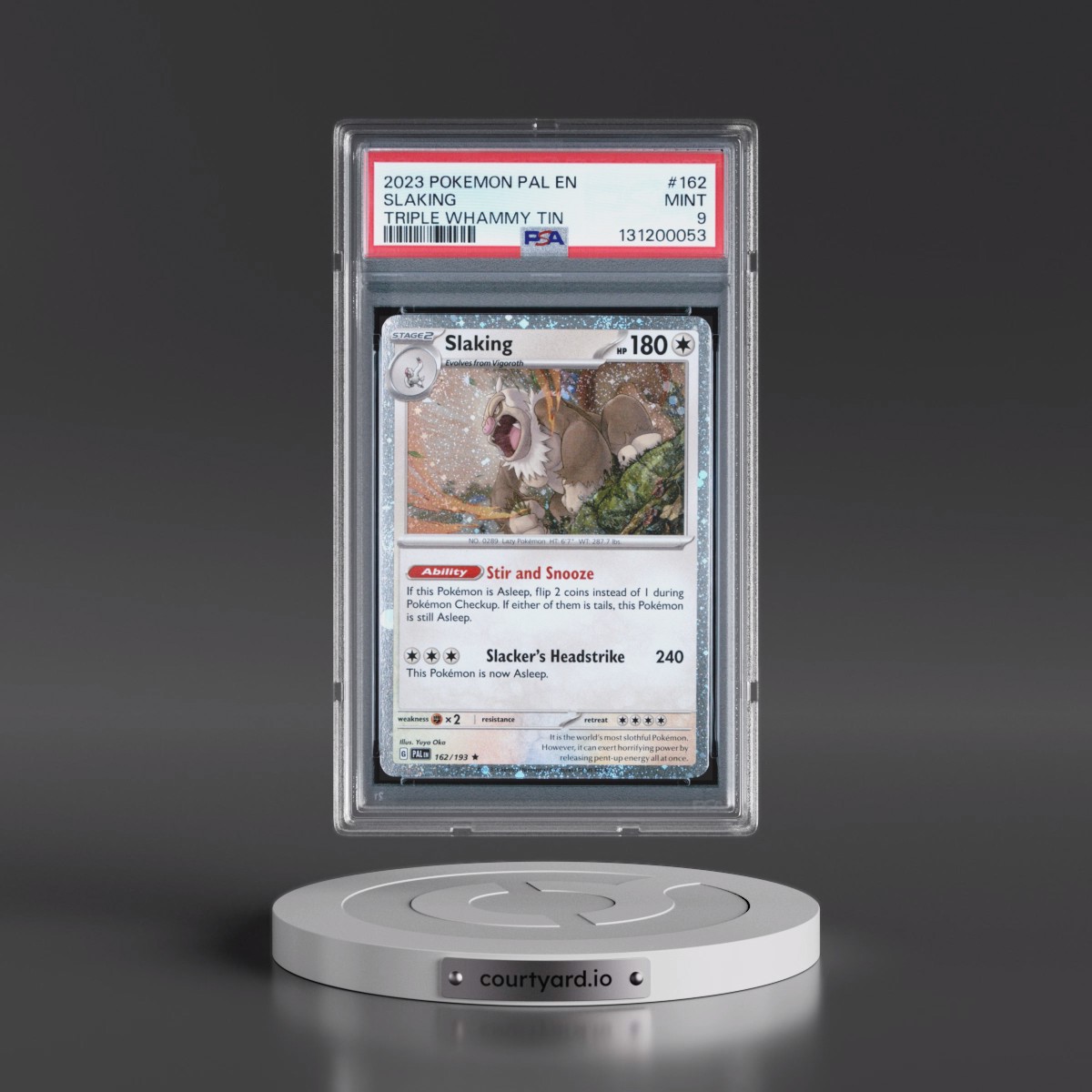 2023 Pokémon Pal EN-Paldea Evolved #162 Slaking - Triple Whammy Tin (PSA 9 MINT)