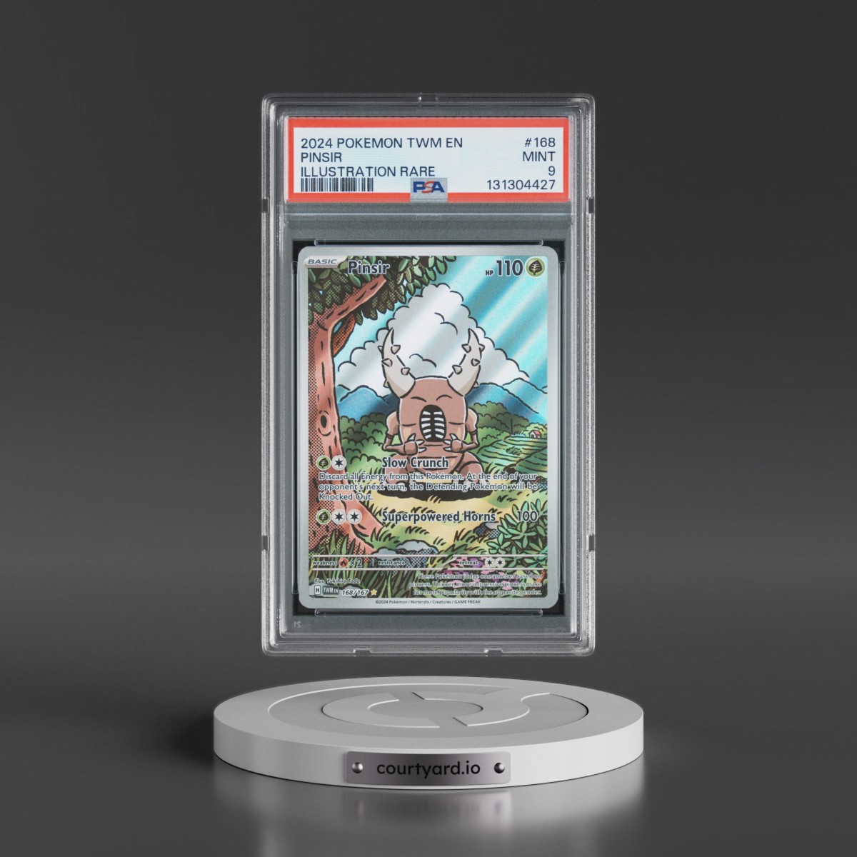 2024 Pokémon Twm EN-Twilight Masquerade #168 Pinsir - Illustration Rare (PSA 9 MINT)