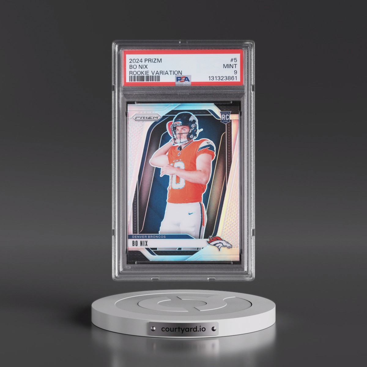 2024 Panini Prizm Rookie Variation #5 Bo Nix (PSA 9 MINT)