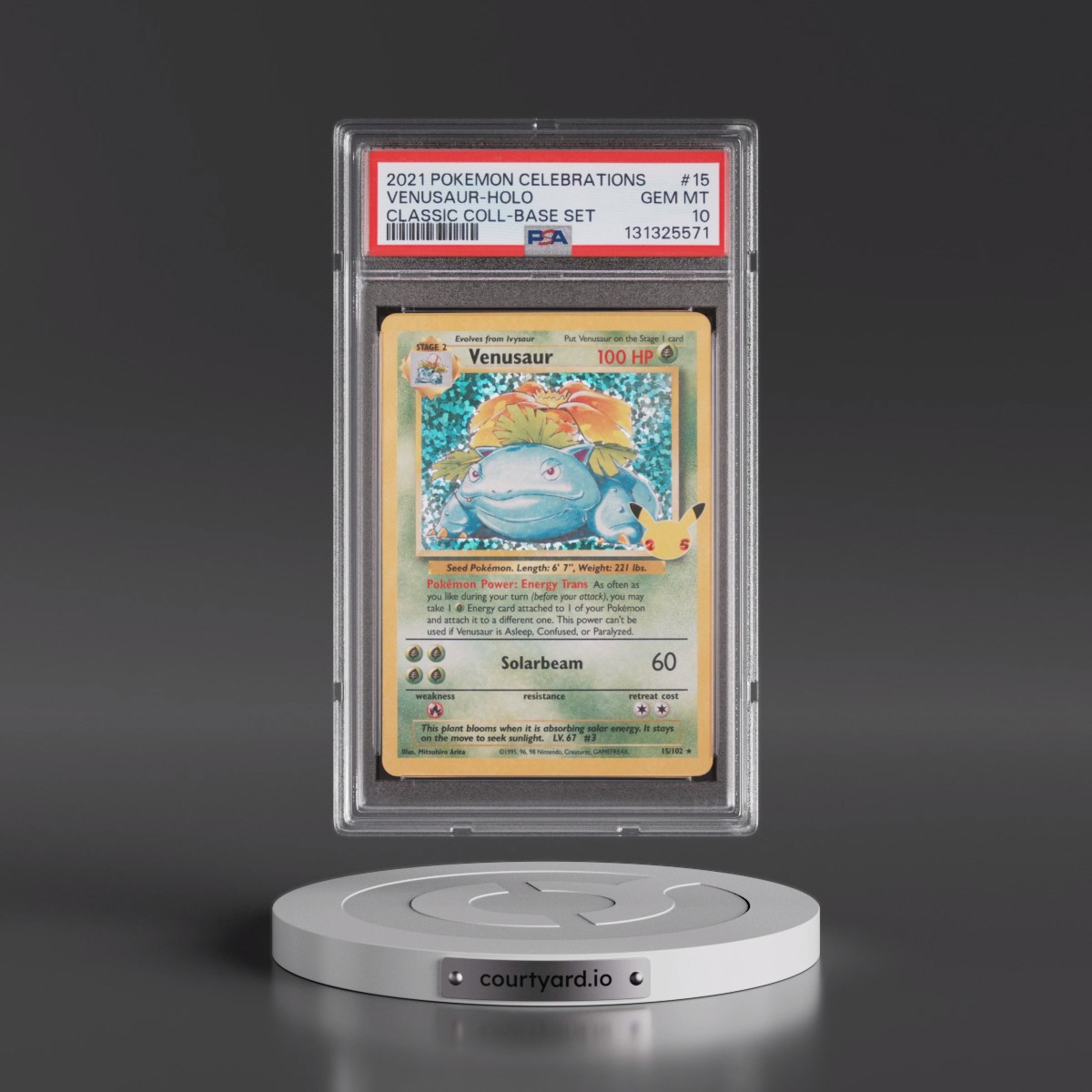2021 Pokémon Celebrations Classic Collection #15 Venusaur - Holo (PSA 10 GEM MINT)