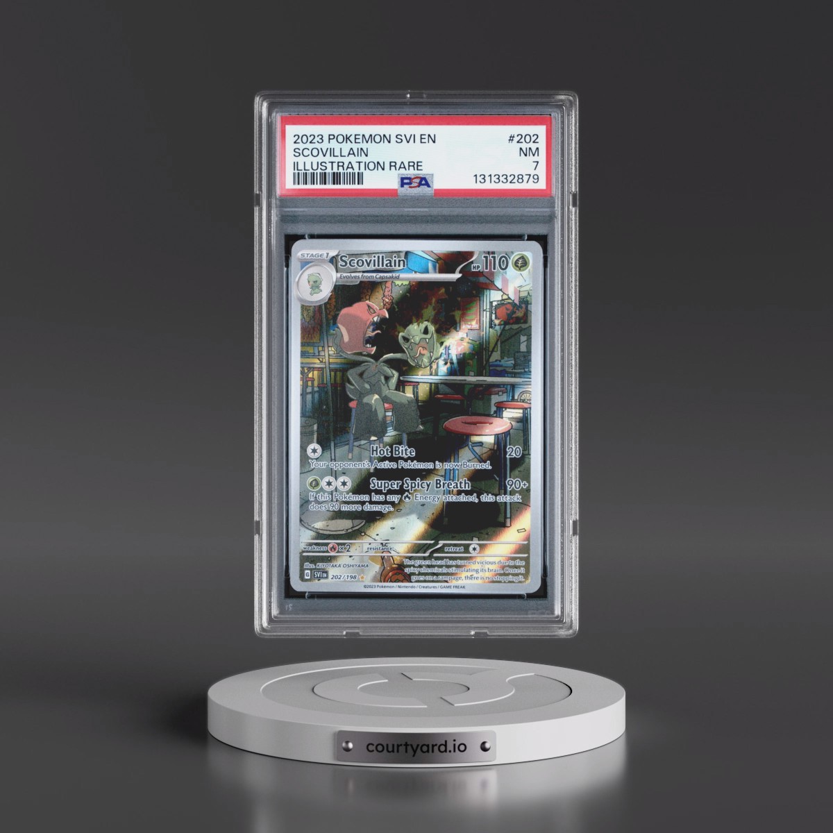 2023 Pokémon Svi EN-Scarlet & Violet #202 Scovillain - Illustration Rare (PSA 7 NM)