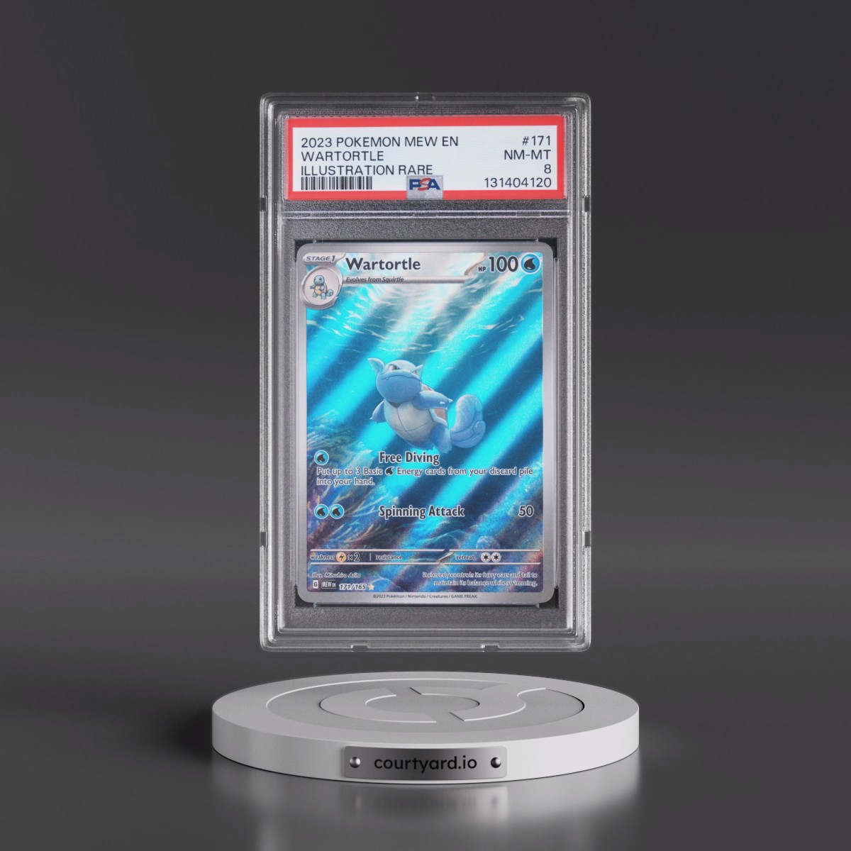 2023 Pokémon Mew EN-151 #171 Wartortle - Illustration Rare (PSA 8 NM-MT)