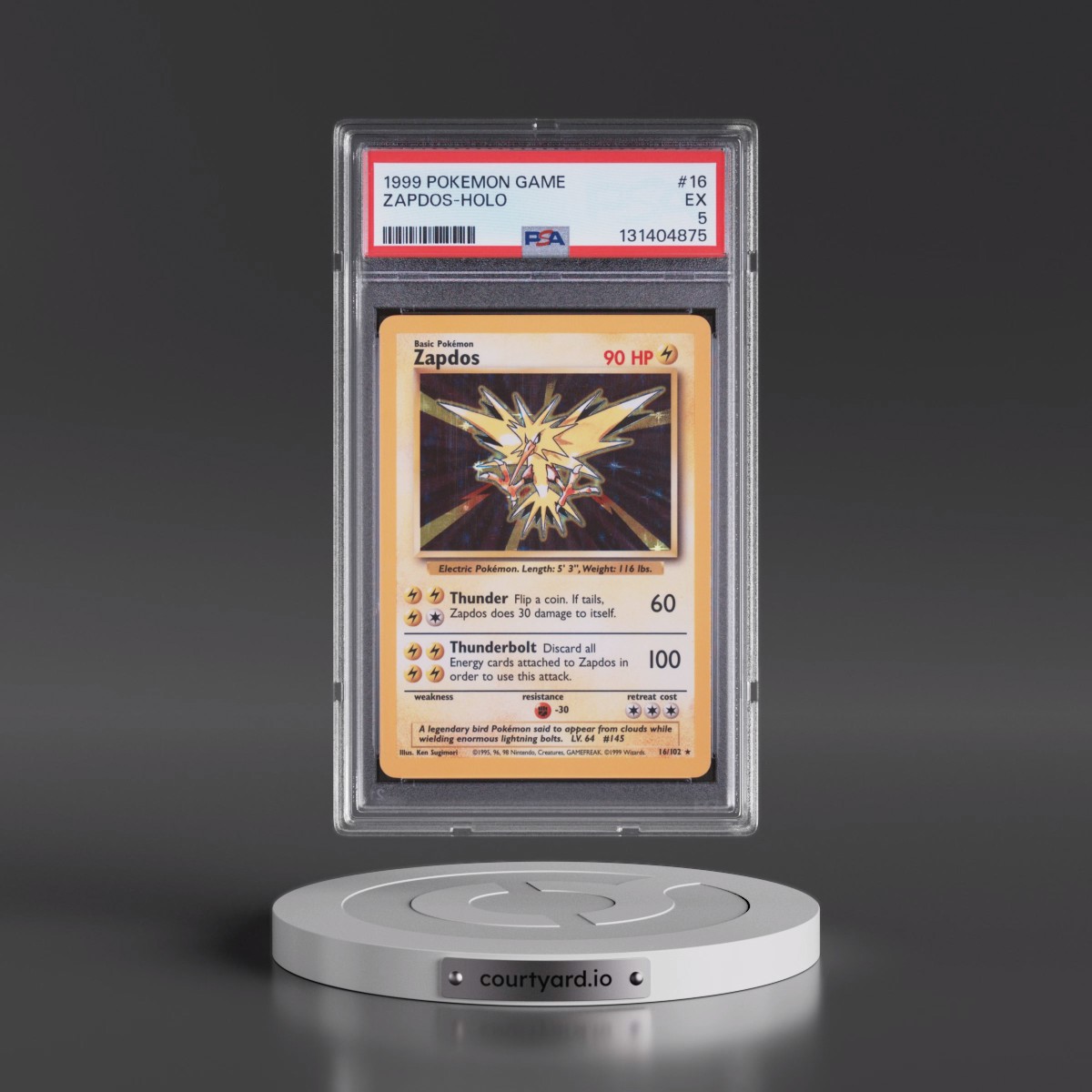 1999 Pokémon Game #16 Zapdos - Holo (PSA 5 EX)