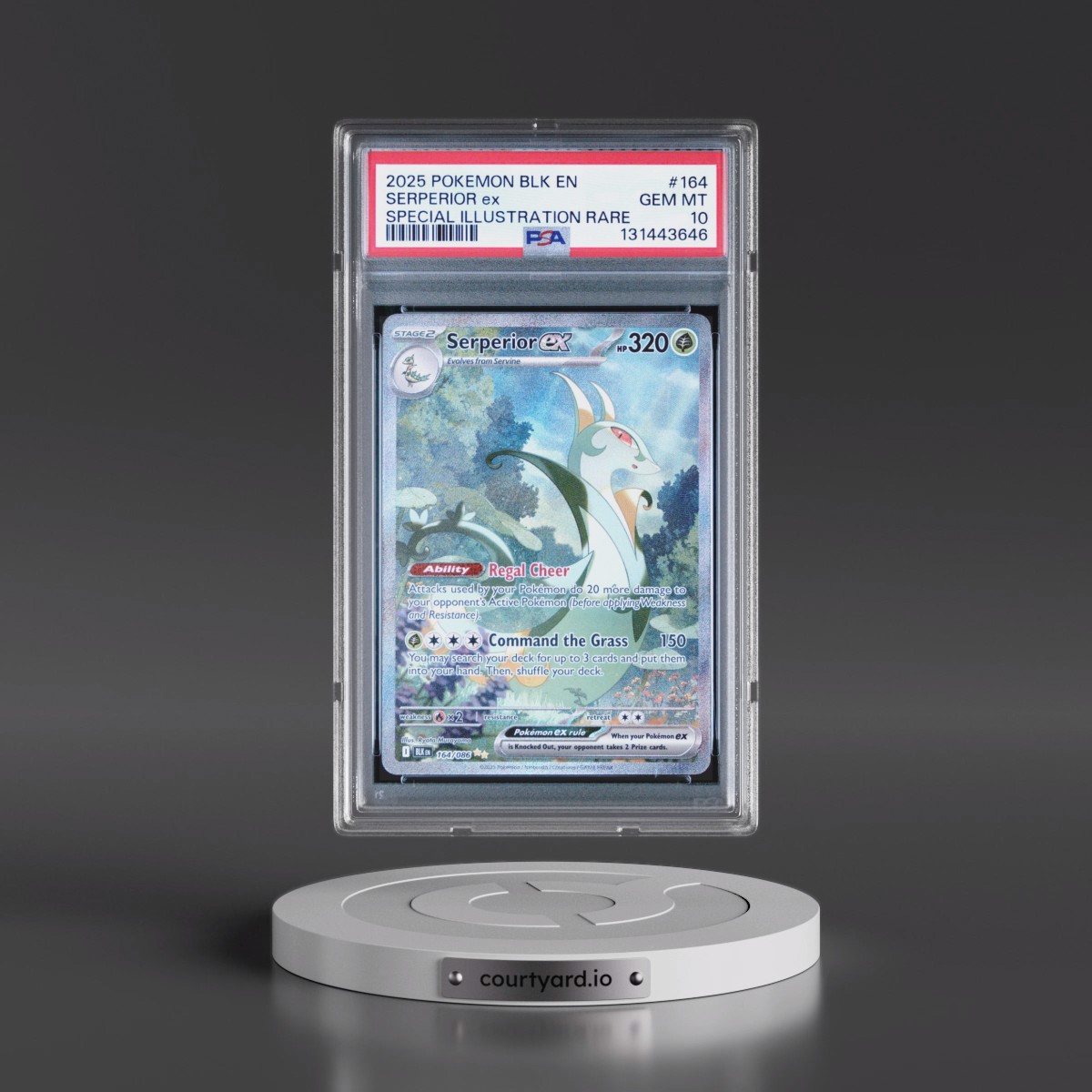 2025 Pokémon Blk EN-Black Bolt #164 Serperior EX - Holo Special Illustration Rare (PSA 10 GEM MINT)