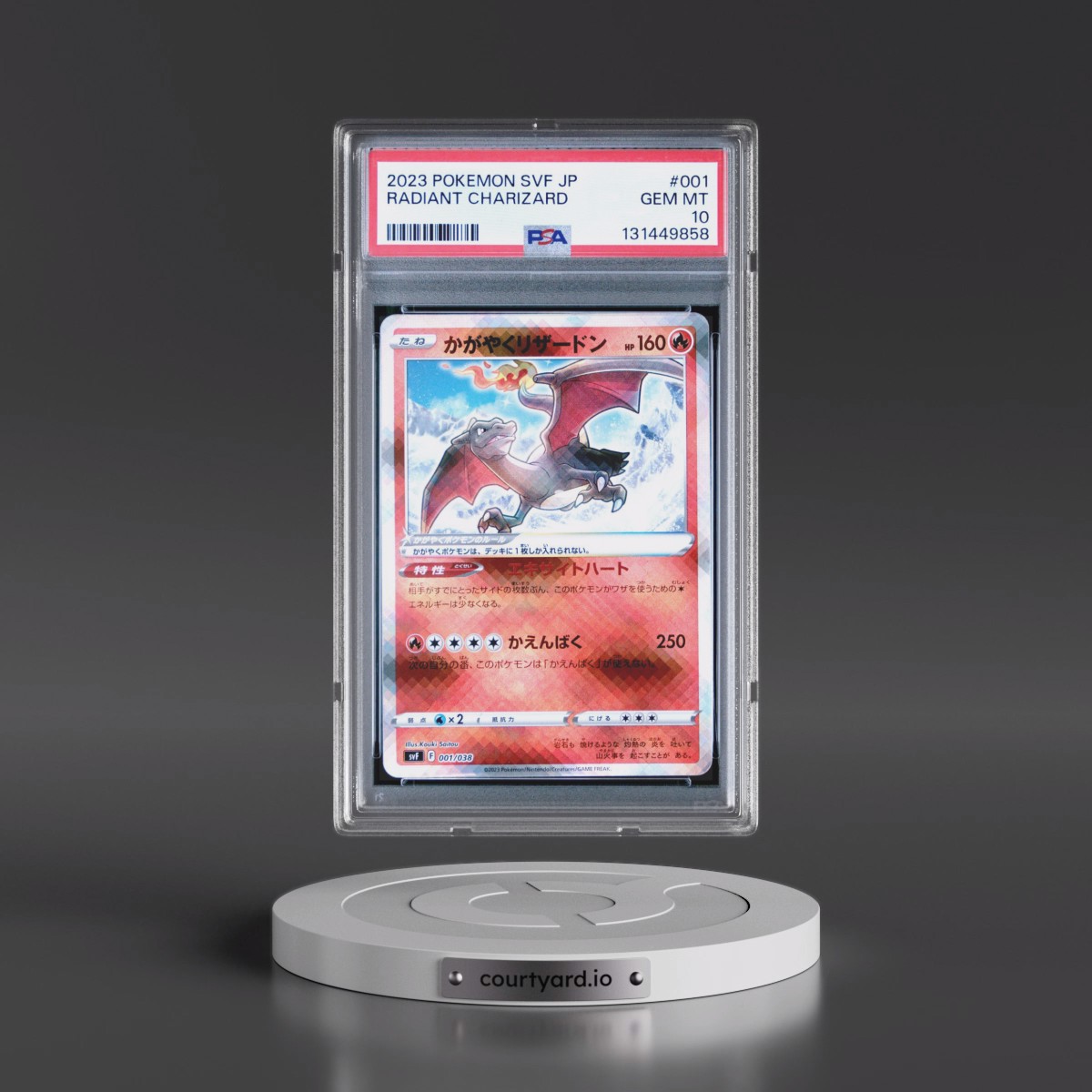 2023 Pokémon Svf-Ruler of the Black Flame Deck Build Box #001 Radiant Charizard - Holo (PSA 10 GEM MINT)