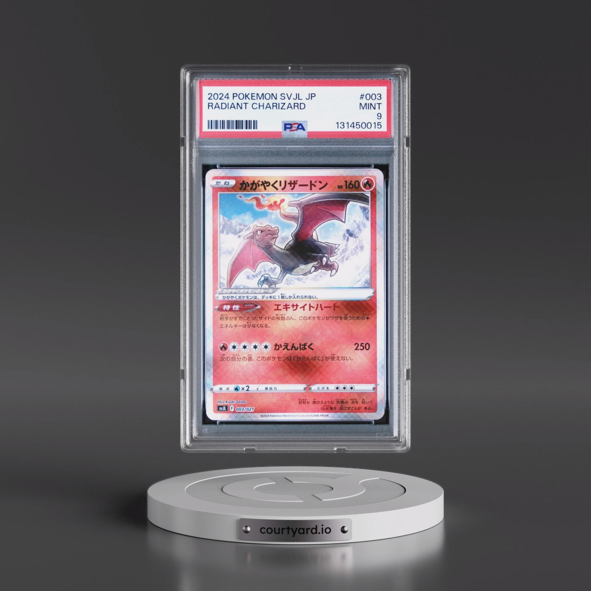 2024 Pokémon Svjl-Battle Master Deck Terastal Charizard EX #003 Radiant Charizard - Holo (PSA 9 MINT)