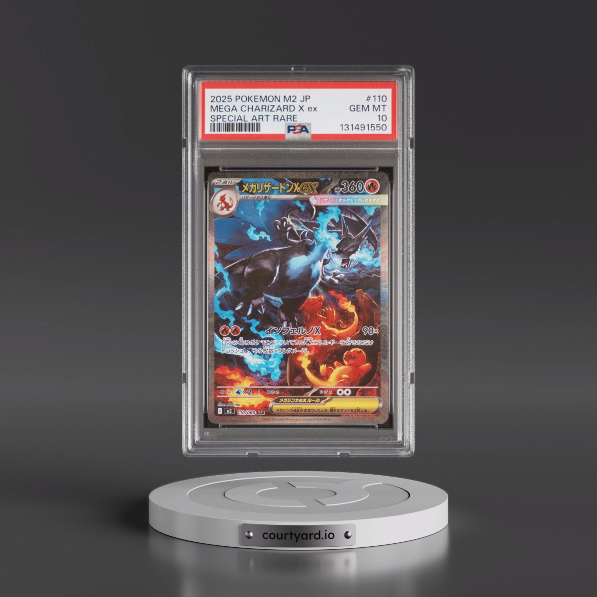 2025 Pokémon M2-Inferno X #110 Mega Charizard X EX - Holo Special Art Rare (PSA 10 GEM MINT)