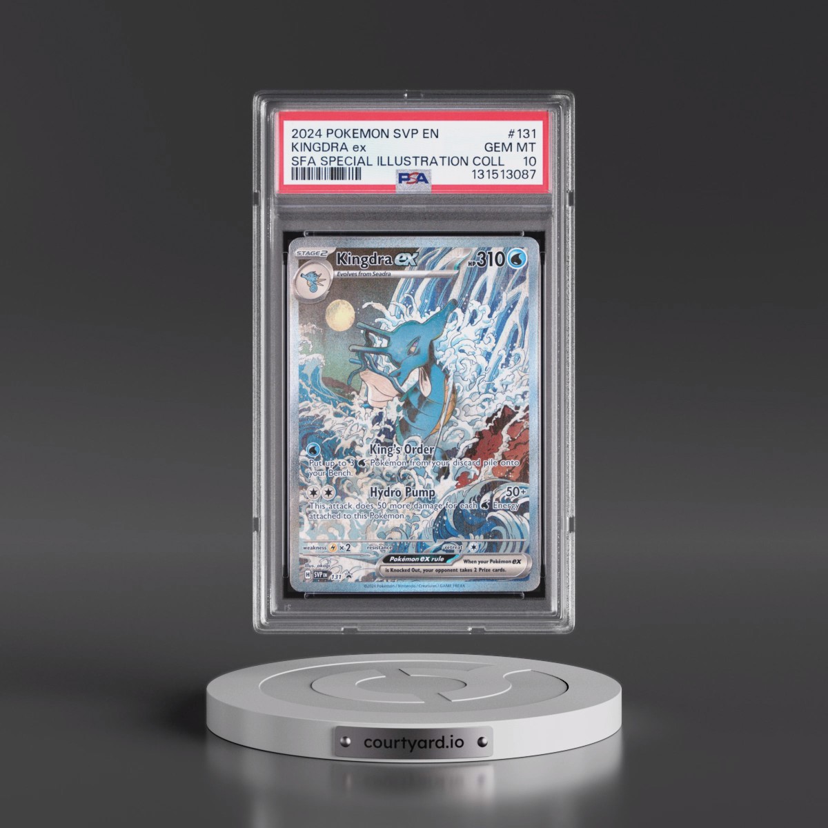 2024 Pokémon Svp EN-SV Black Star Promo #131 Kingdra EX - Holo Shrouded Fable Special Illustration Collection (PSA 10 GEM MINT)