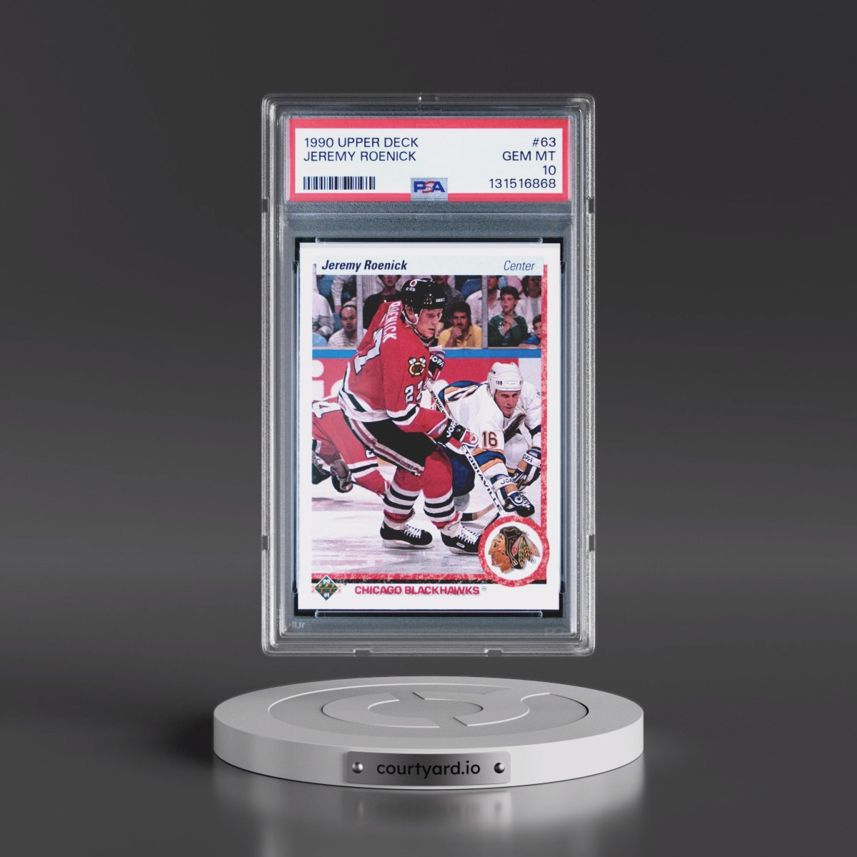 1990 Upper Deck #63 Jeremy Roenick (PSA 10 GEM MINT)