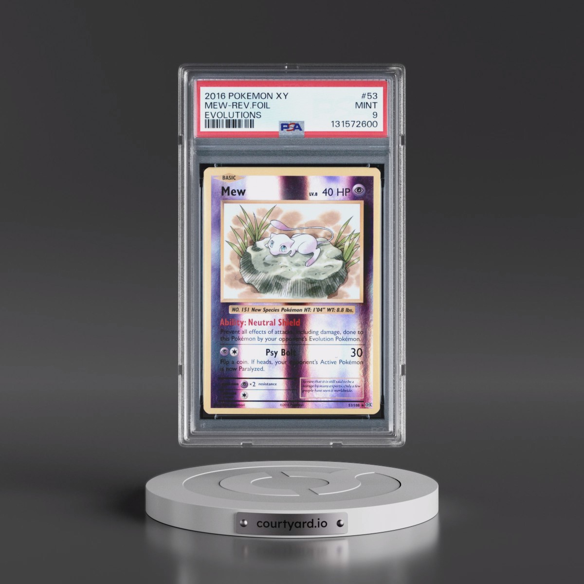 2016 Pokémon XY Evolutions #53 Mew - Reverse Foil (PSA 9 MINT)
