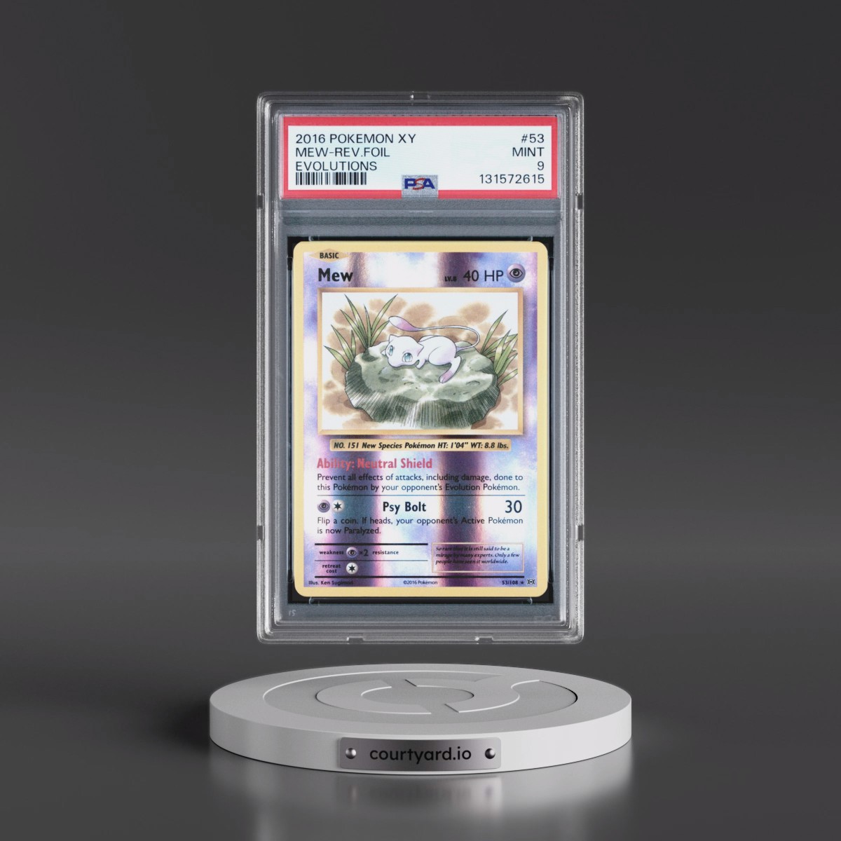 2016 Pokémon XY Evolutions #53 Mew - Reverse Foil (PSA 9 MINT)
