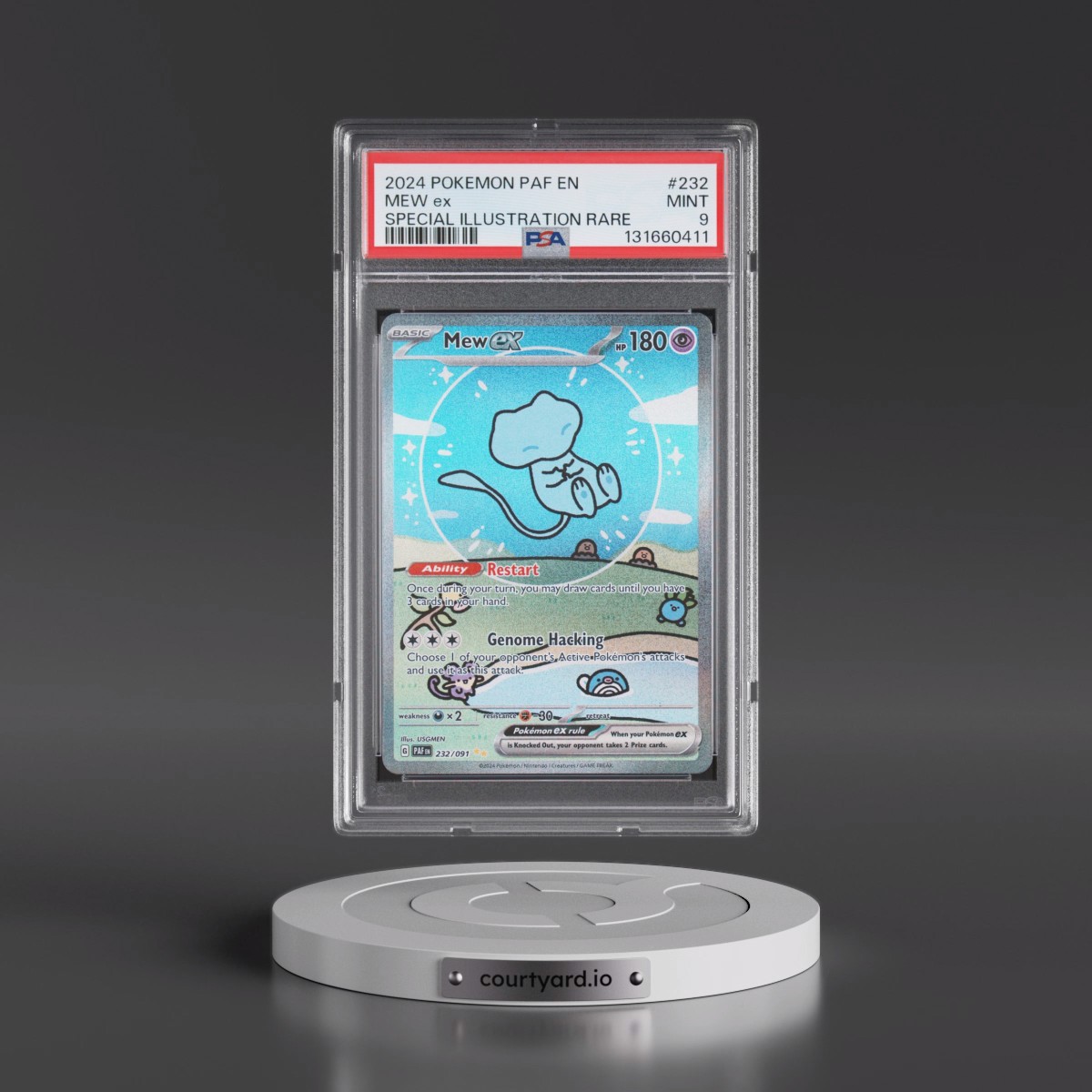 2024 Pokémon Paf EN-Paldean Fates #232 Mew EX - Holo Special Illustration Rare (PSA 9 MINT)
