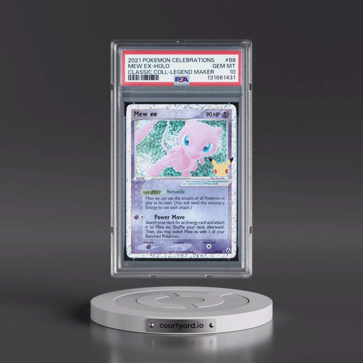 2021 Pokémon Celebrations Classic Collection #88 Mew EX - Holo Holo (PSA 10 GEM MINT)