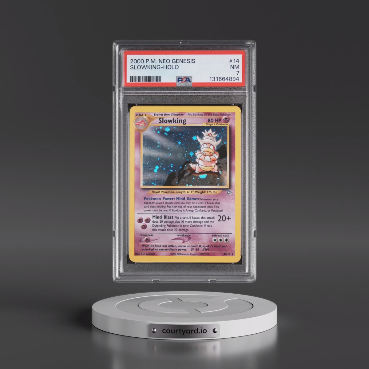 2000 Pokémon Neo Genesis #14 Slowking - Holo (PSA 7 NM)