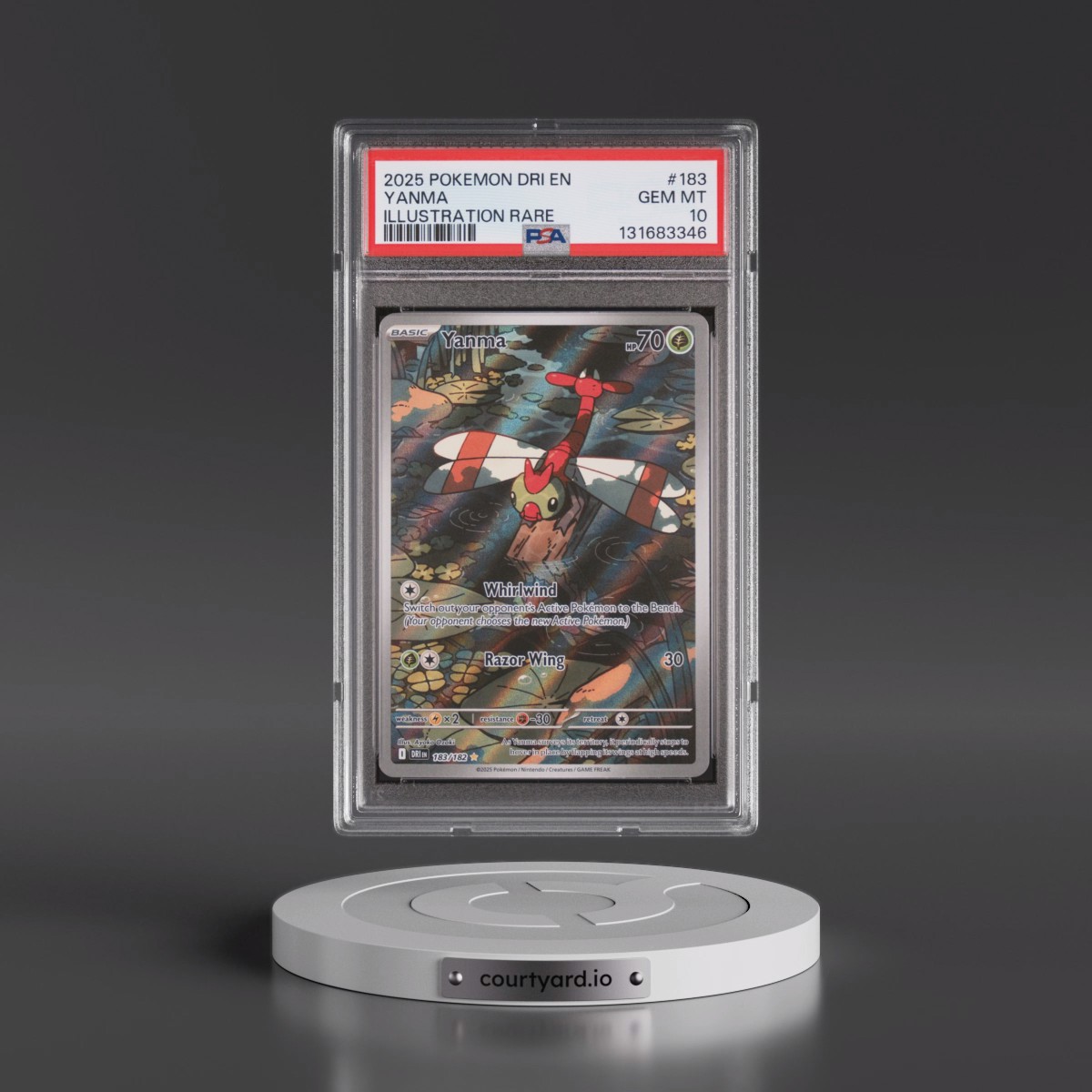 2025 Pokémon Dri EN-Destined Rivals #183 Yanma - Illustration Rare (PSA 10 GEM MINT)