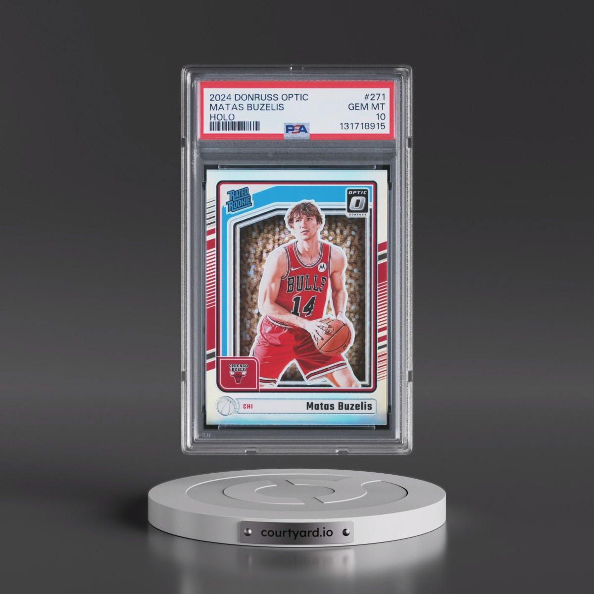 2024 Panini Donruss Optic #271 Matas Buzelis - Holo (PSA 10 GEM MINT)