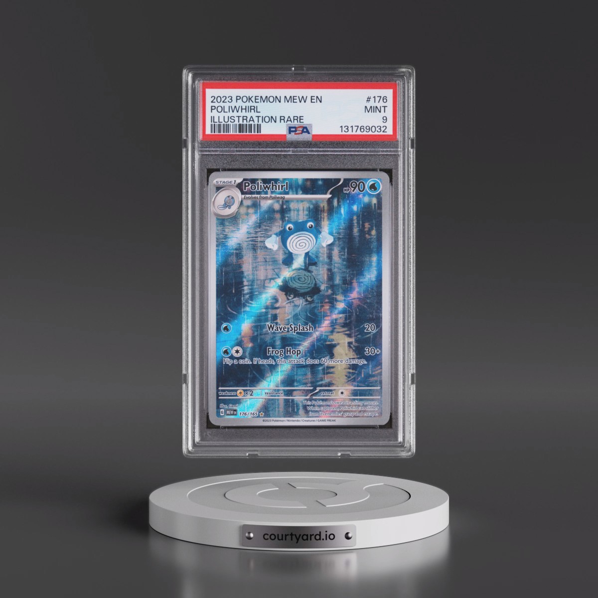2023 Pokémon Mew EN-151 #176 Poliwhirl - Illustration Rare (PSA 9 MINT)