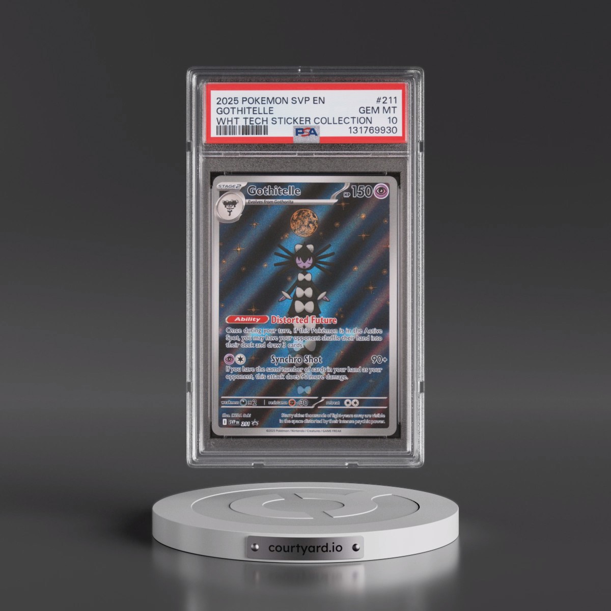 2025 Pokémon Svp EN-SV Black Star Promo #211 Gothitelle - White Flare Tech Sticker Collection (PSA 10 GEM MINT)