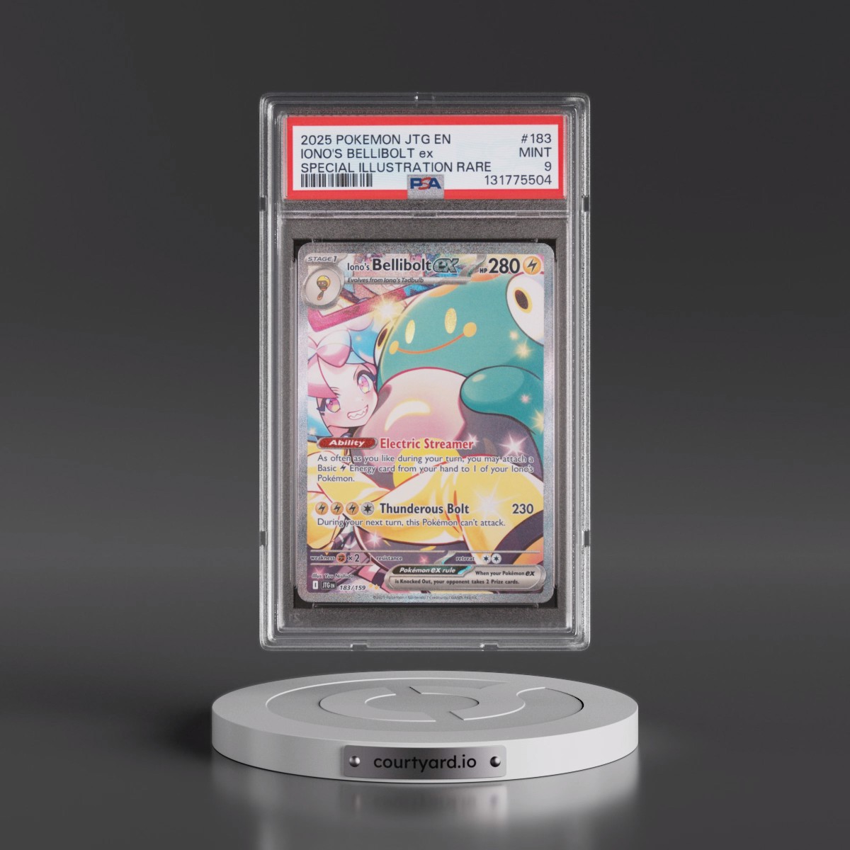 2025 Pokémon Jtg EN-Journey Together #183 Iono's Bellibolt EX - Holo Special Illustration Rare (PSA 9 MINT)