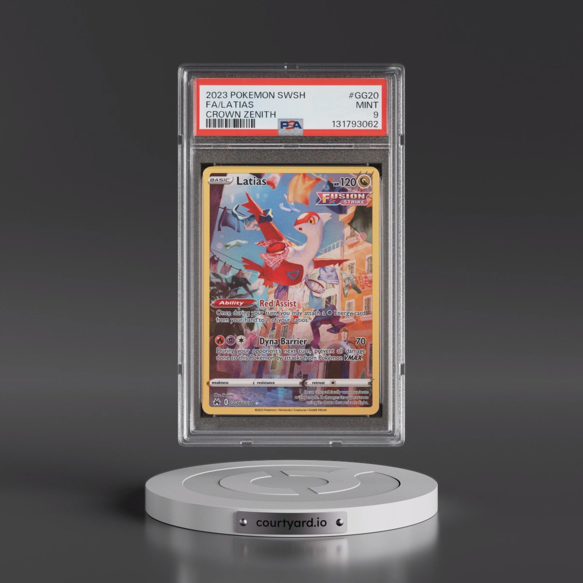 2023 Pokémon Sword and Shield Crown Zenith #GG20 Latias - Full Art (PSA 9 MINT)