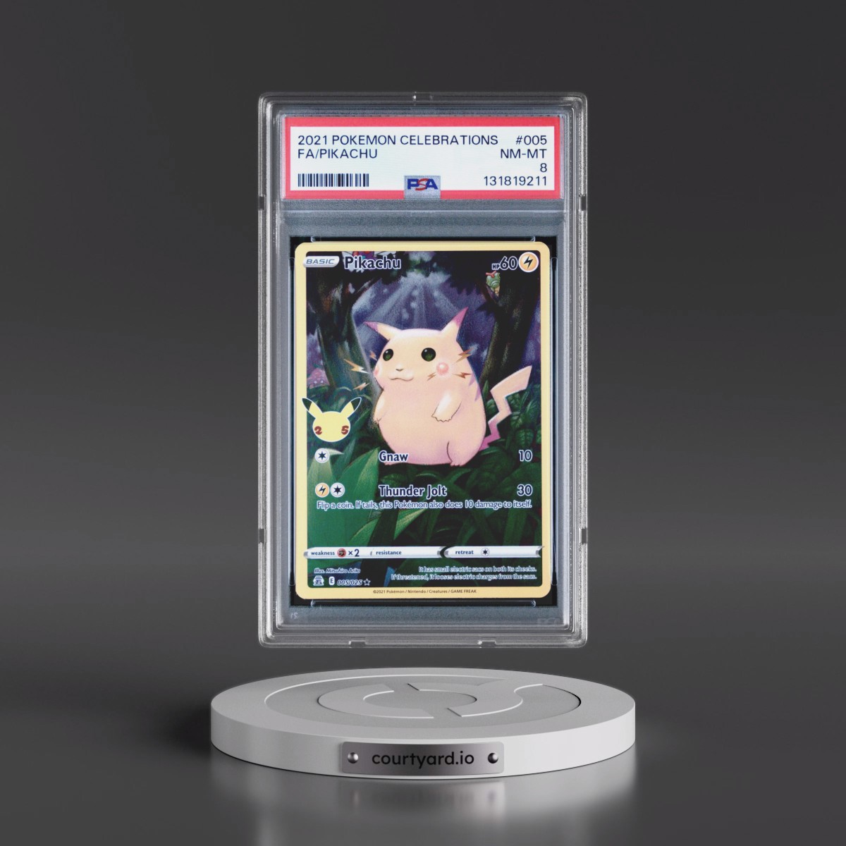 2021 Pokémon Celebrations #005 Pikachu - Full Art (PSA 8 NM-MT)