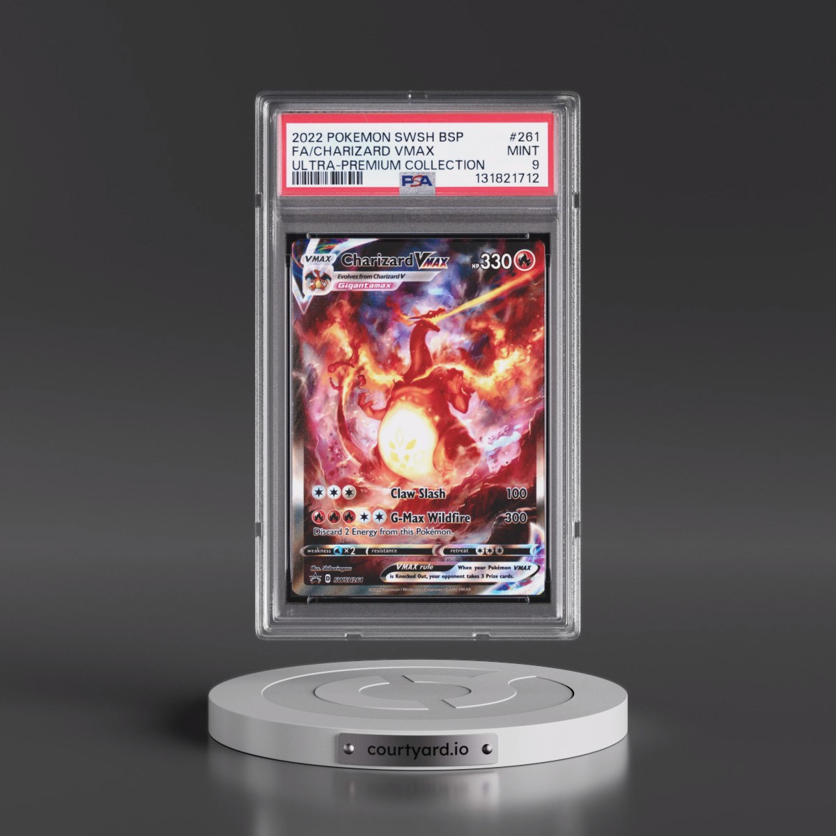 2022 Pokémon Swsh Black Star Promo #261 Charizard Vmax - Full Art Sword & Shield Ultra-Premium Collection-Charizard (PSA 9 MINT)