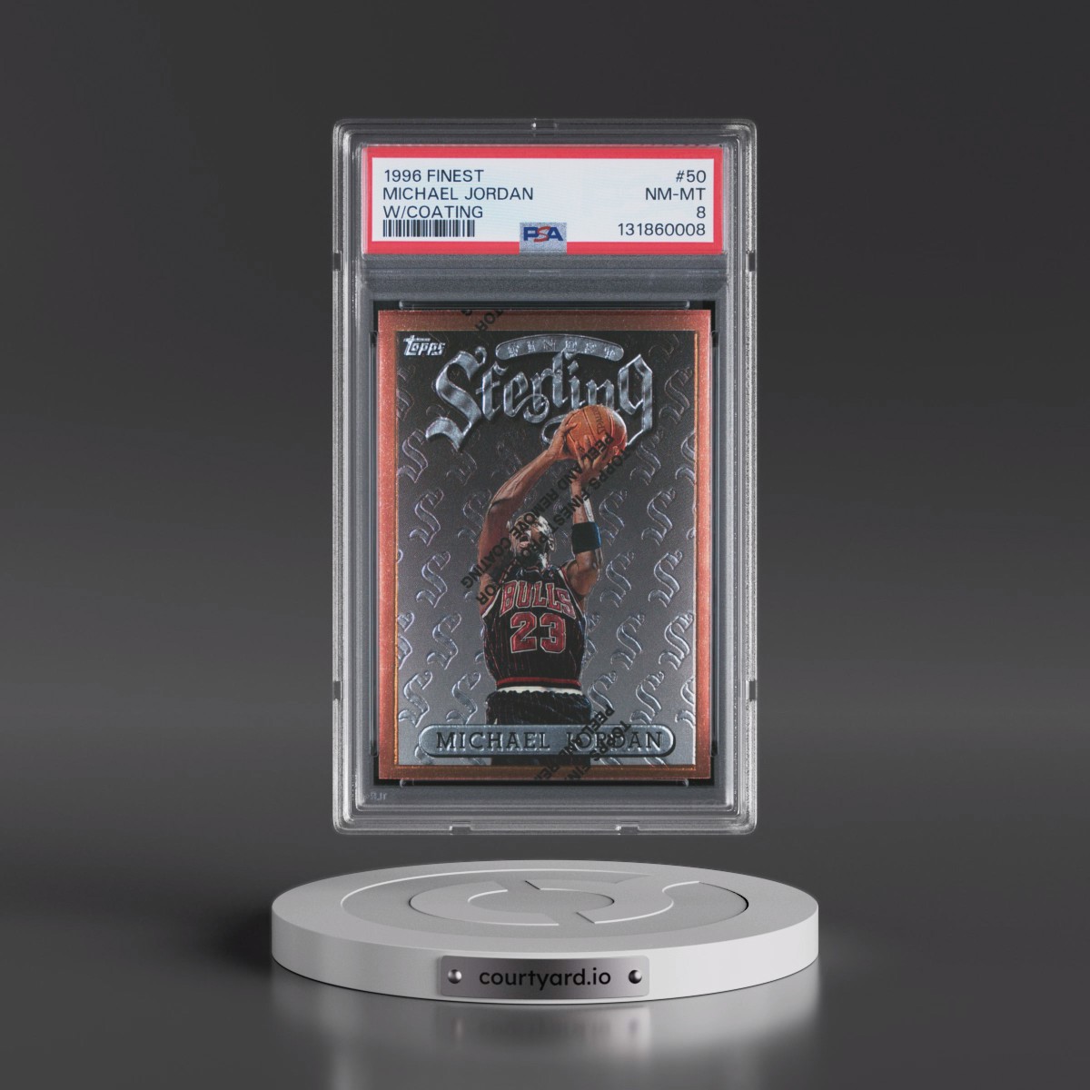 1996 Finest #50 Michael Jordan - w/Coating (PSA 8 NM-MT)