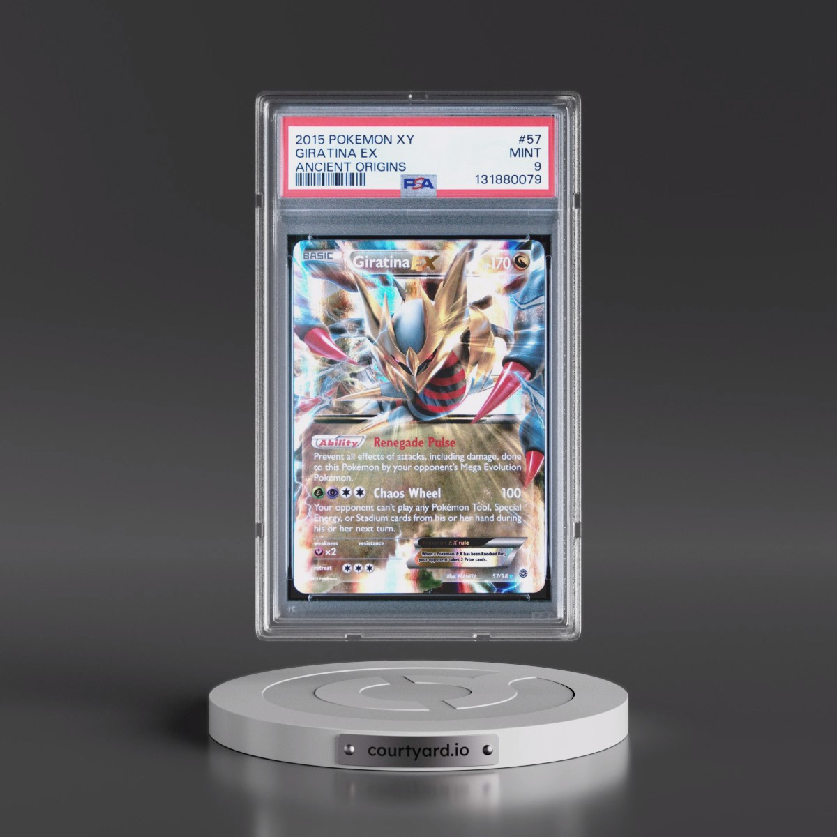 2015 Pokémon XY Ancient Origins #57 Giratina EX - Holo (PSA 9 MINT)