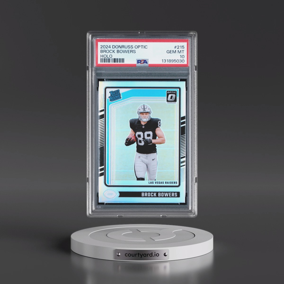 2024 Panini Donruss Optic #215 Brock Bowers - Holo (PSA 10 GEM MINT)