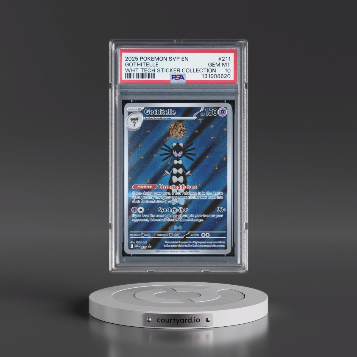 2025 Pokémon Svp EN-SV Black Star Promo #211 Gothitelle - White Flare Tech Sticker Collection (PSA 10 GEM MINT)