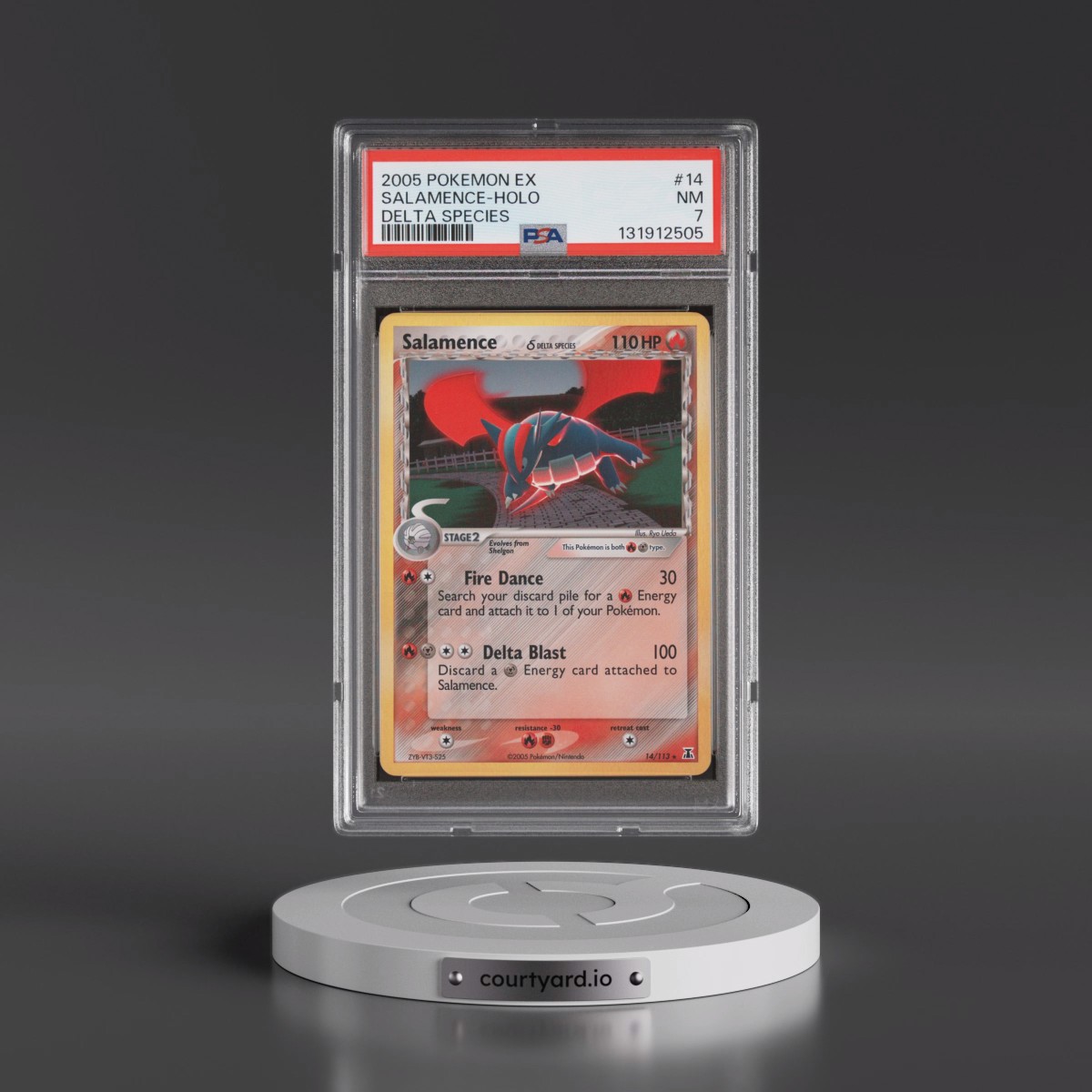 2005 Pokémon EX Delta Species #14 Salamence - Holo (PSA 7 NM)
