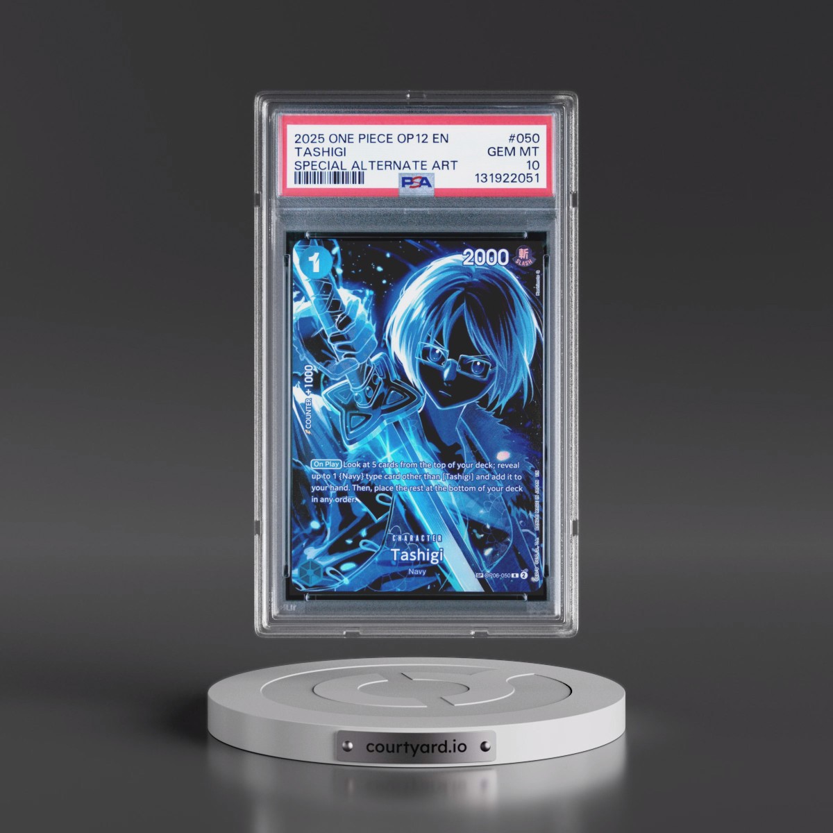 2025 One Piece OP12-Legacy of the Master #050 Tashigi - Special Alternate Art (PSA 10 GEM MINT)