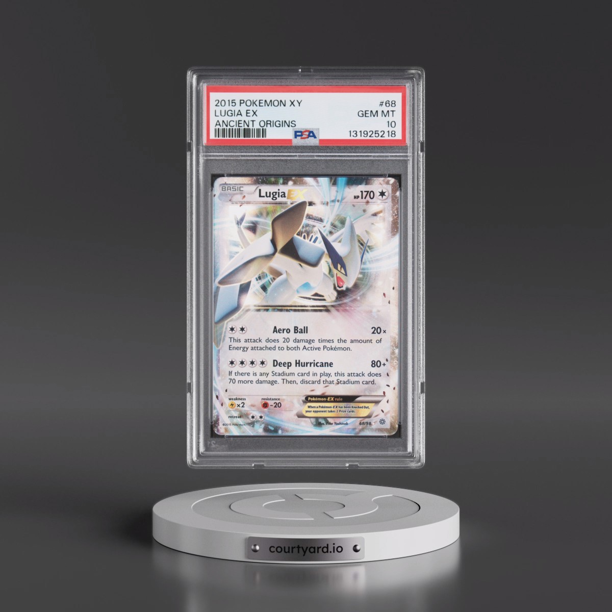 2015 Pokémon XY Ancient Origins Lugia EX - Holo #68 PSA 10