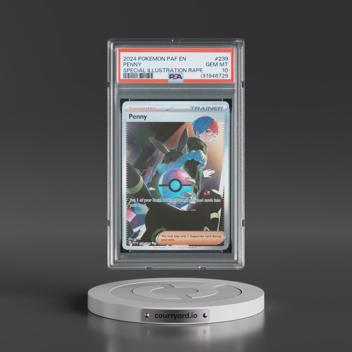 2024 Pokémon Paf EN-Paldean Fates #239 Penny - Special Illustration Rare (PSA 10 GEM MINT)