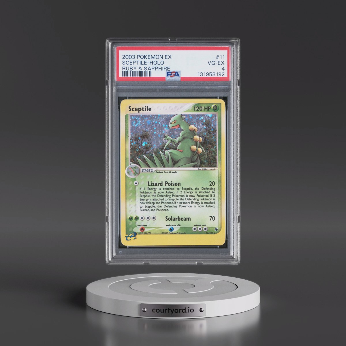 2003 Pokémon EX Ruby & Sapphire #11 Sceptile - Holo (PSA 4 VG-EX)