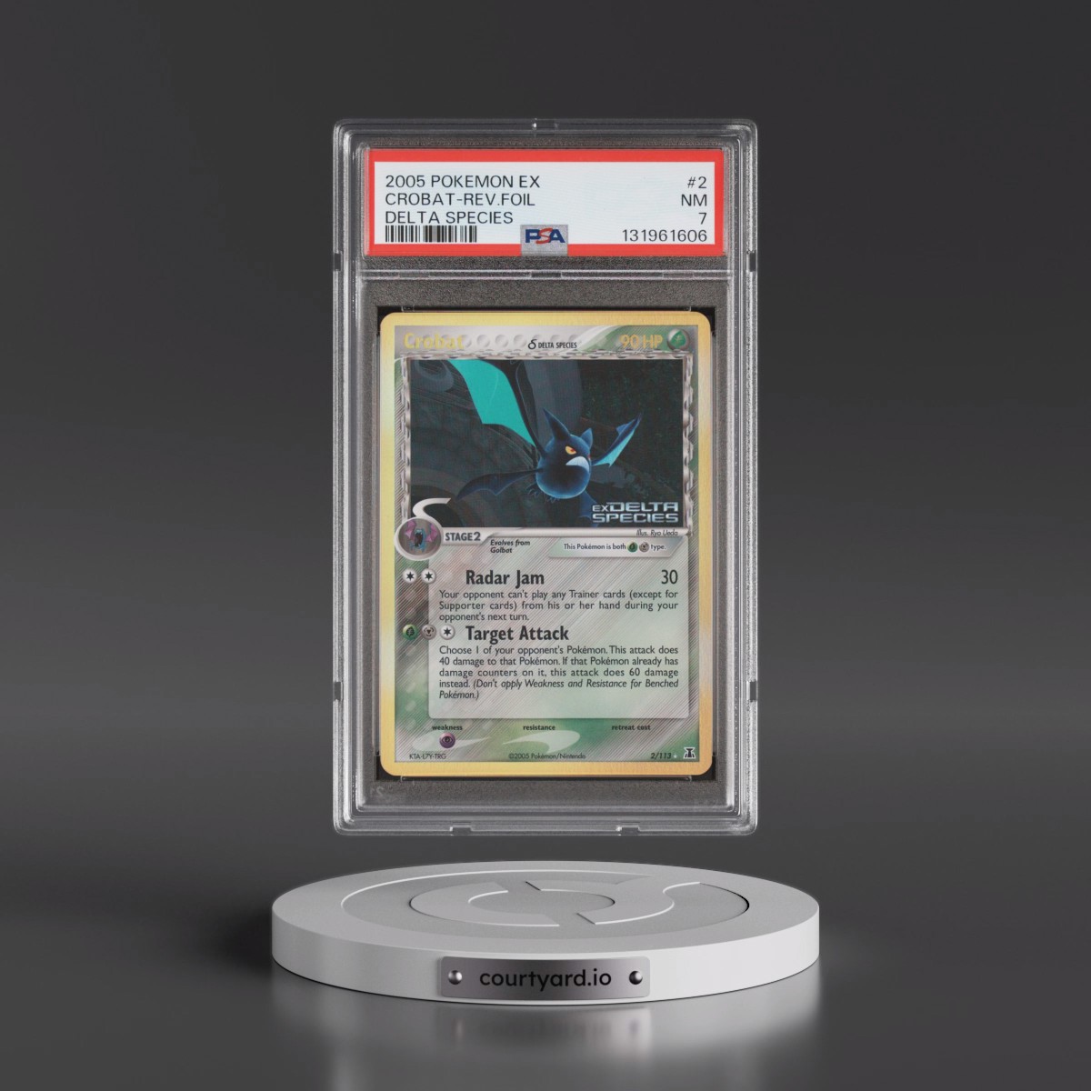 2005 Pokémon EX Delta Species #2 Crobat - Reverse Foil (PSA 7 NM)