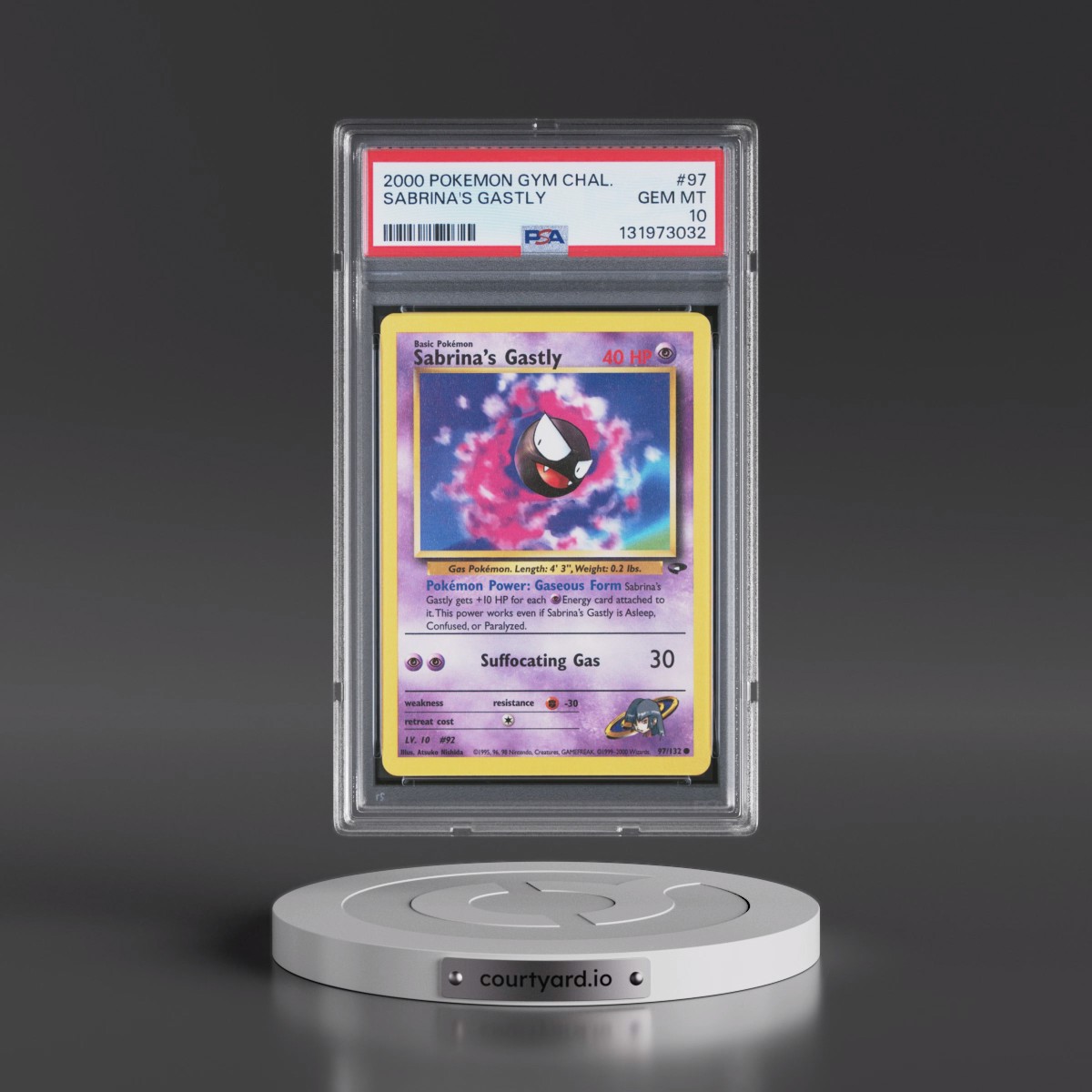 2000 Pokémon Gym Challenge #97 Sabrina's Gastly (PSA 10 GEM MINT)