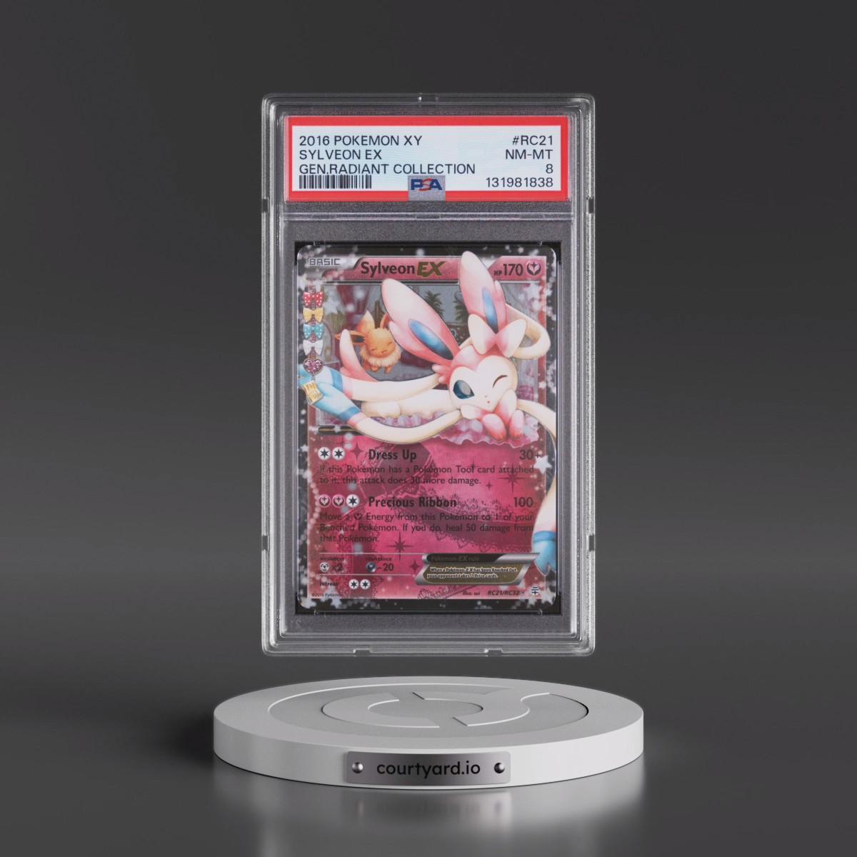 2016 Pokémon XY Generations Radiant Collection #RC21 Sylveon EX - Holo (PSA 8 NM-MT)
