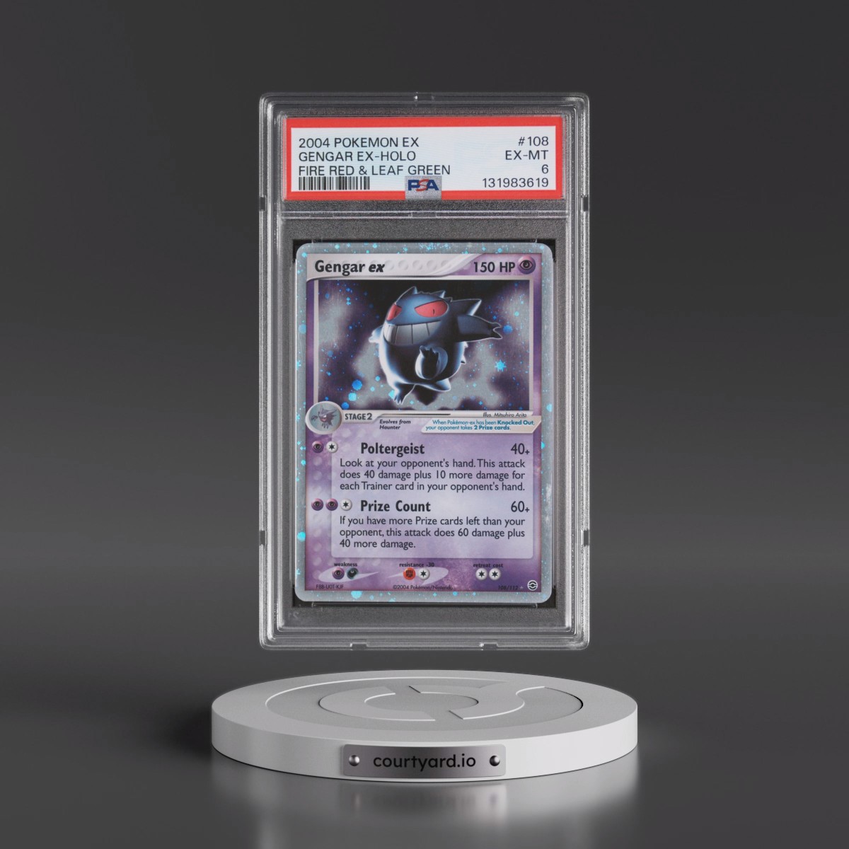 2004 Pokémon EX Fire Red & Leaf Green #108 Gengar EX - Holo Holo (PSA 6 EX-MT)