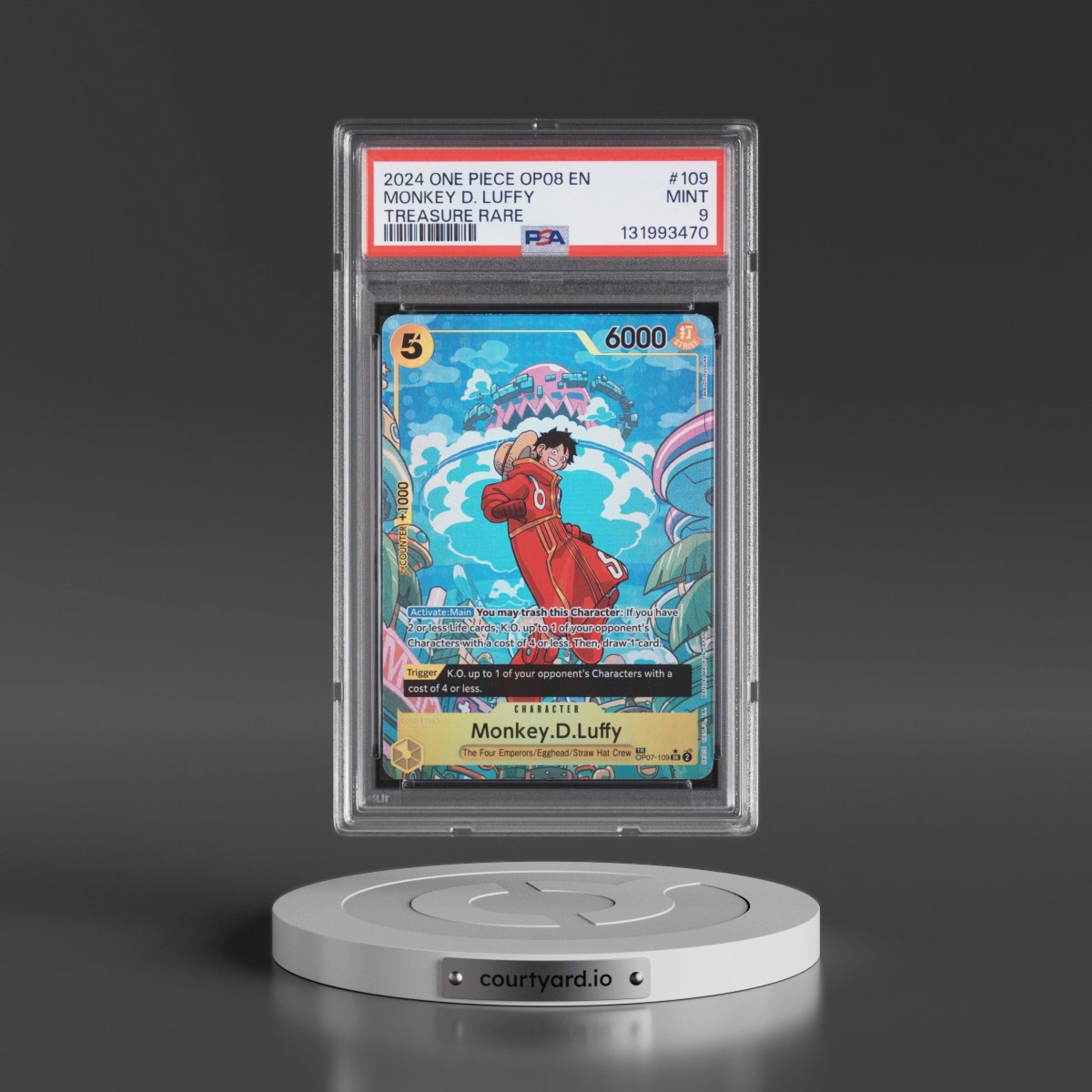 2024 One Piece Two Legends #109 Monkey D. Luffy - Treasure Rare (PSA 9 MINT)