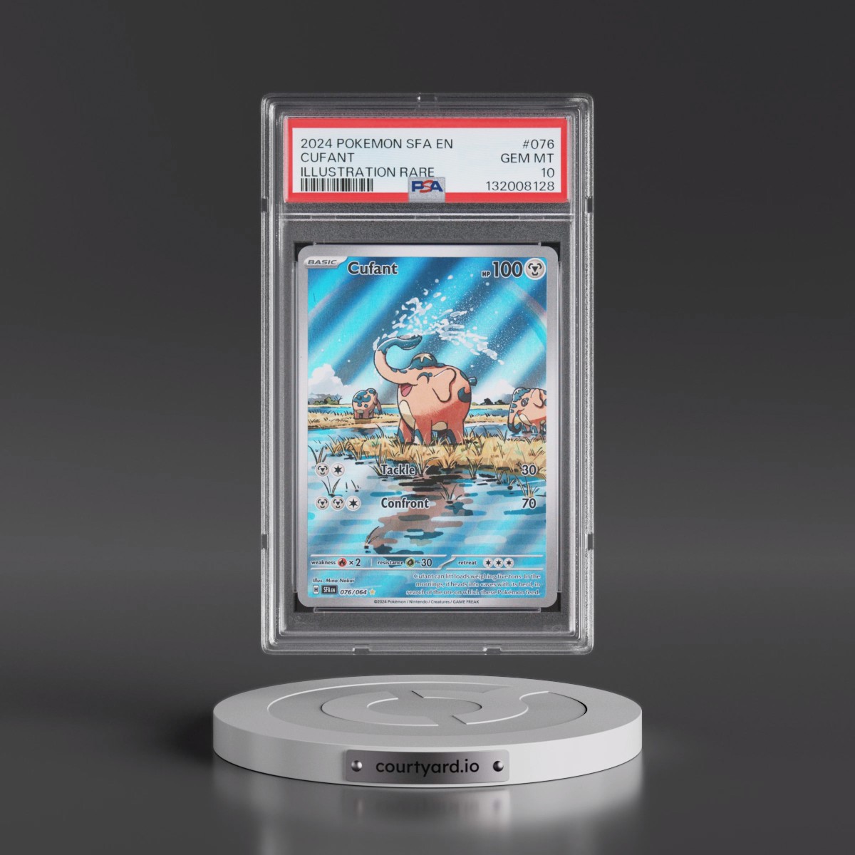 2024 Pokémon Sfa EN-Shrouded Fable #076 Cufant - Illustration Rare (PSA 10 GEM MINT)
