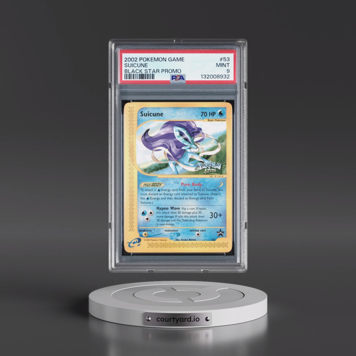 2002 Pokémon Game Promo #53 Suicune - Black Star (PSA 9 MINT)