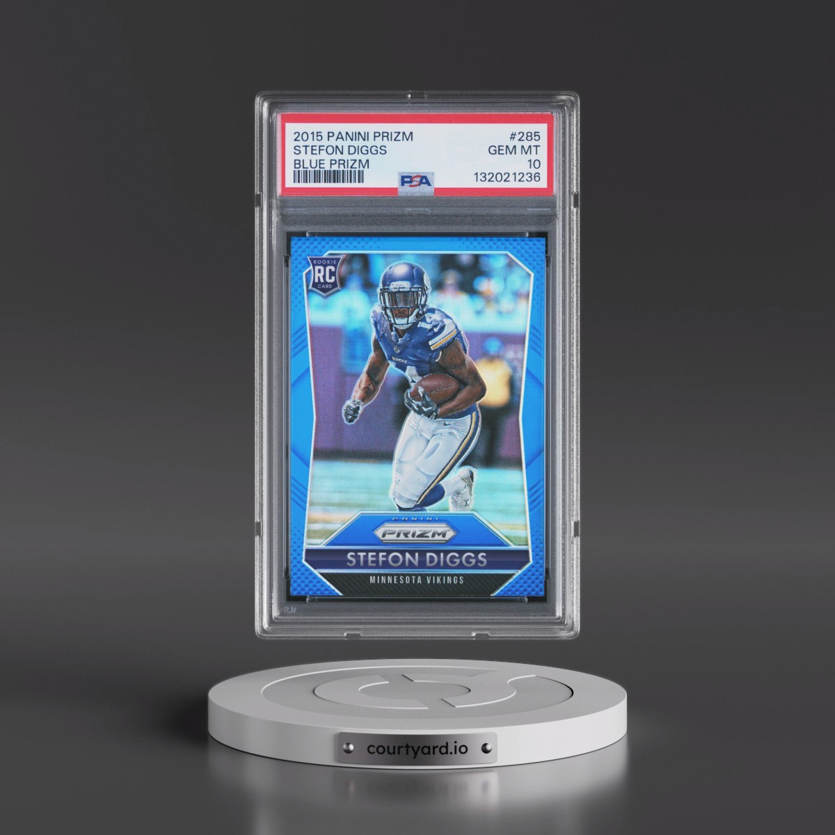 2015 Panini Prizm #285 Stefon Diggs - Blue Prizm (PSA 10 GEM MINT)
