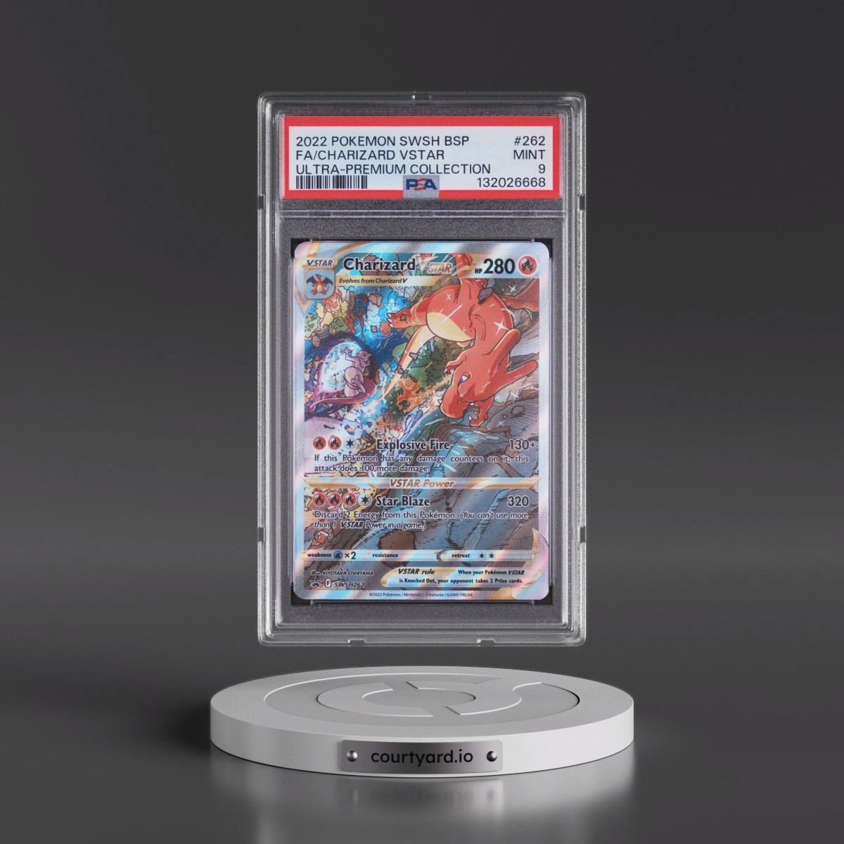 2022 Pokémon Swsh Black Star Promo #262 Charizard Vstar - Full Art Sword & Shield Ultra-Premium Collection-Charizard (PSA 9 MINT)
