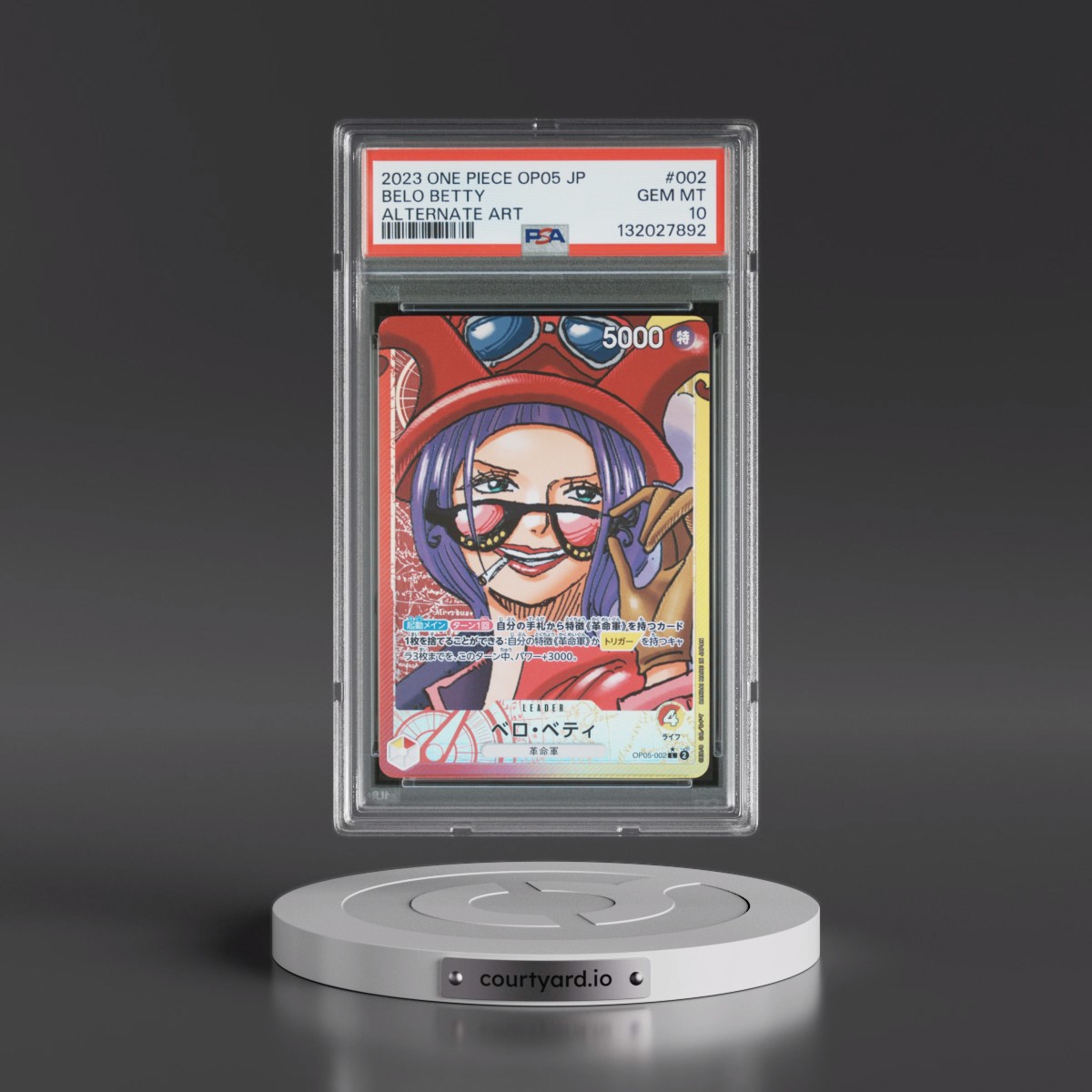 2023 One Piece Japanese OP05-Awakening of the New Era Belo Betty - Alternate Art #002 PSA 10