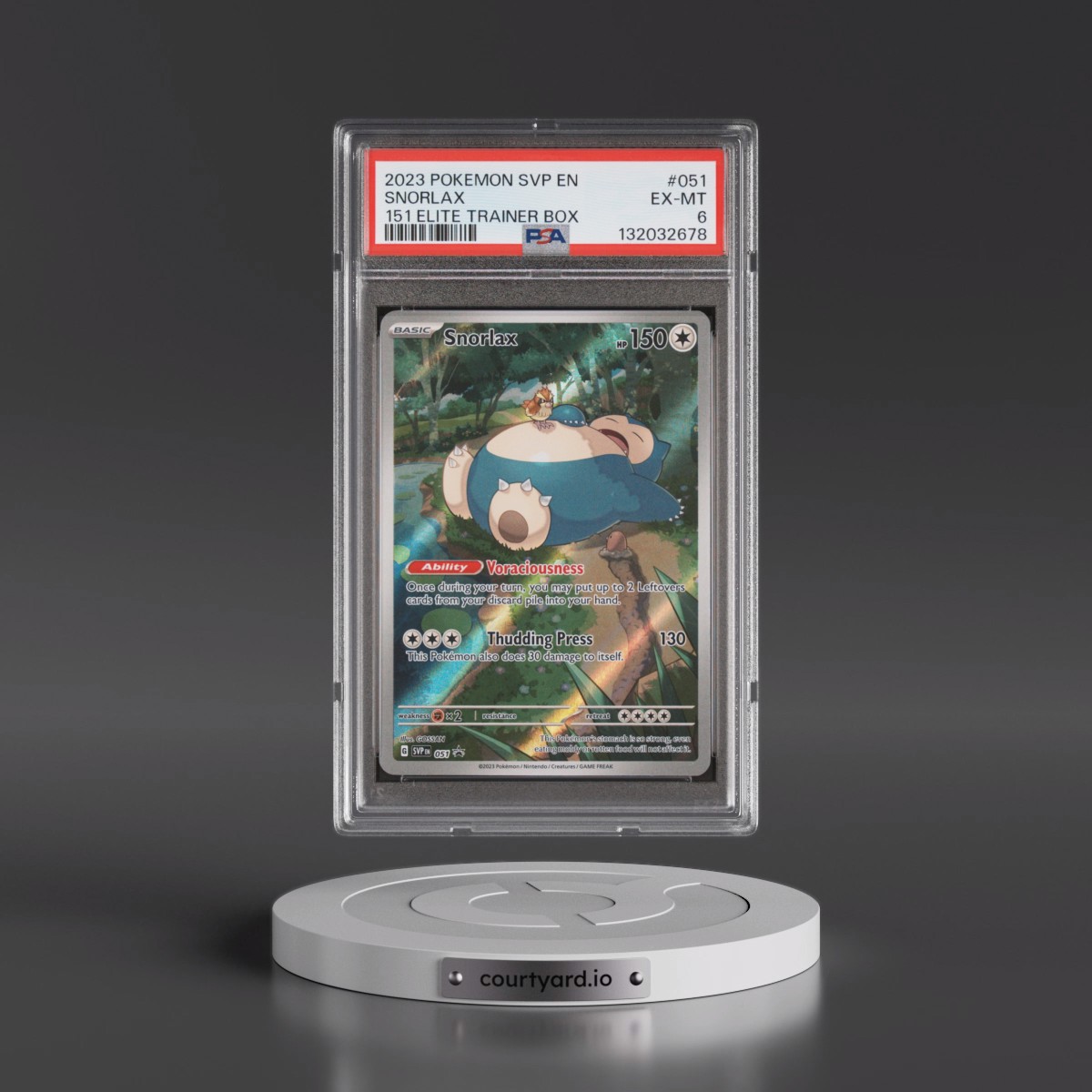 2023 Pokémon Svp EN-SV Black Star Promo #051 Snorlax - 151 Elite Trainer Box (PSA 6 EX-MT)