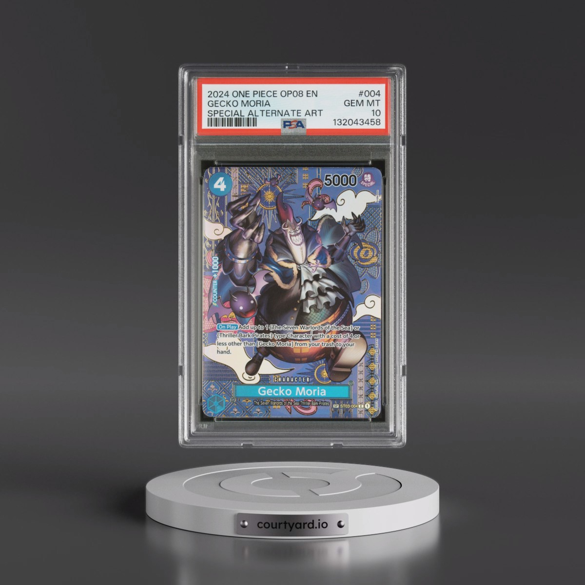 2024 One Piece OP08-Two Legends #004 Gecko Moria - Special Alternate Art (PSA 10 GEM MINT)